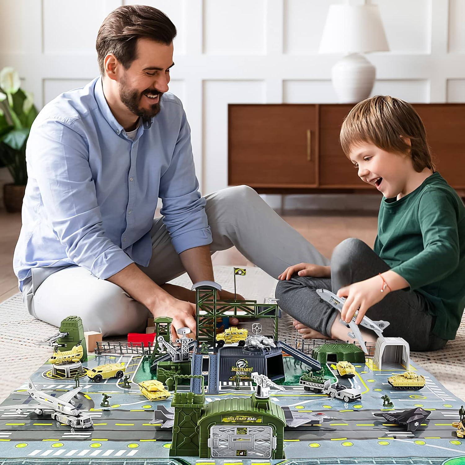 Juego de Base Militar de deAO con 38 Accesorios y Mapa