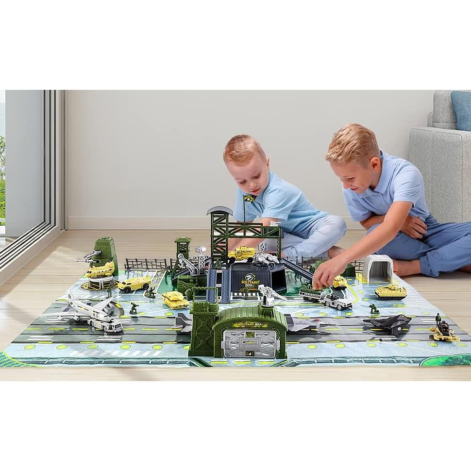 Juego de Base Militar de deAO con 38 Accesorios y Mapa