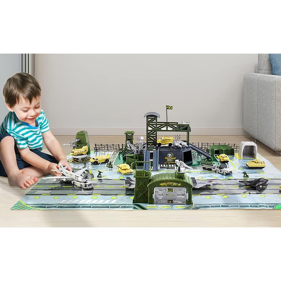 Juego de Base Militar de deAO con 38 Accesorios y Mapa