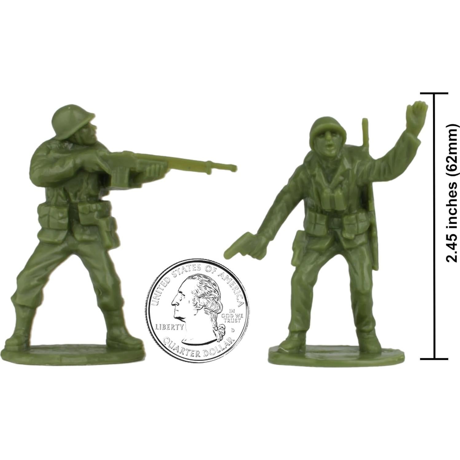 Set de 36 Figuras de Soldados BMC WW2 Iwo Jima Verde Oliva