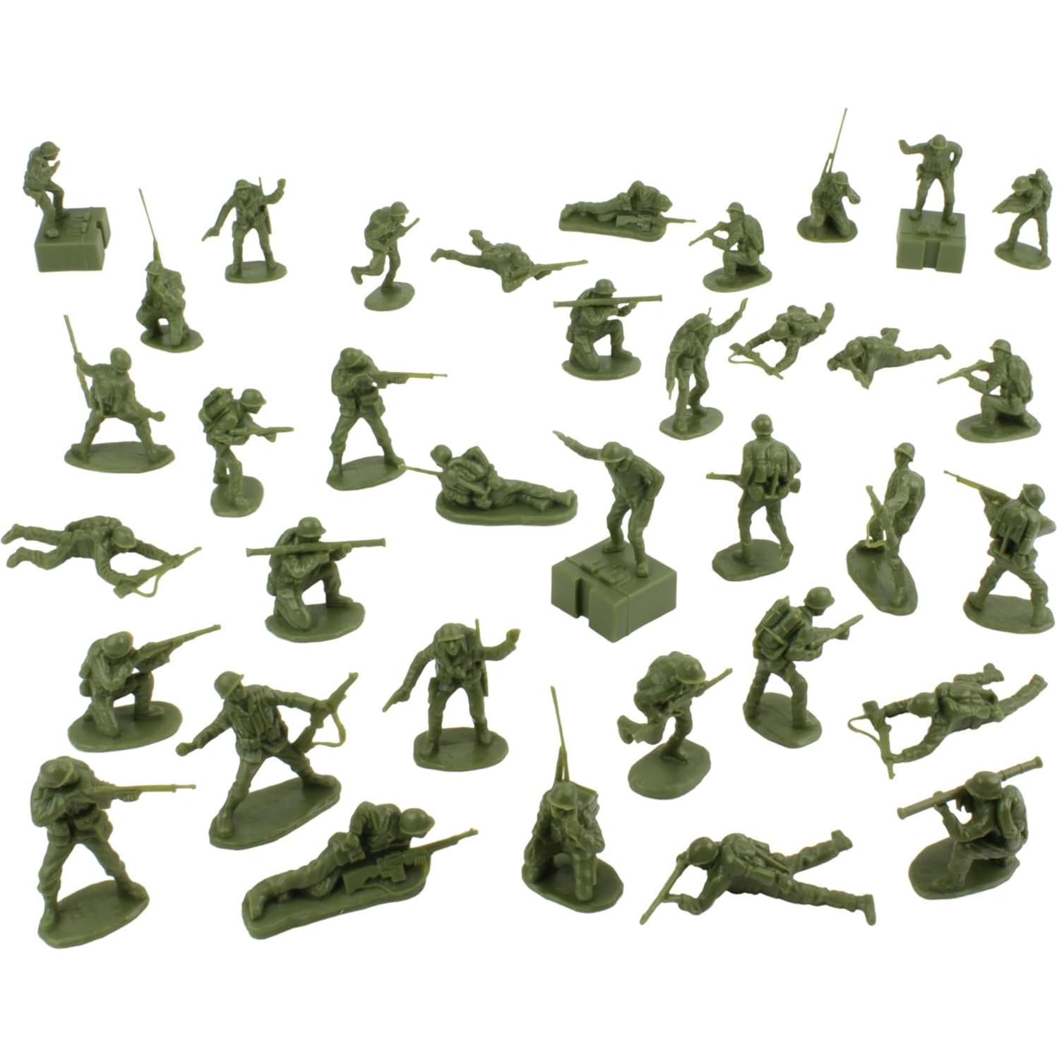 Set de 36 Figuras de Soldados BMC WW2 Iwo Jima Verde Oliva