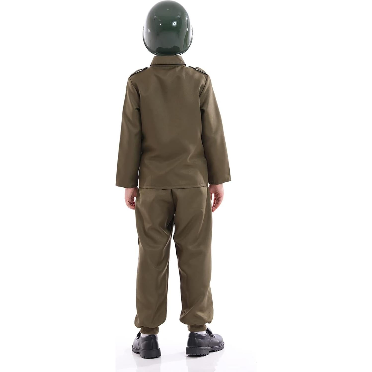 Disfraz de Soldado WWII para Niños Unisex con Casco
