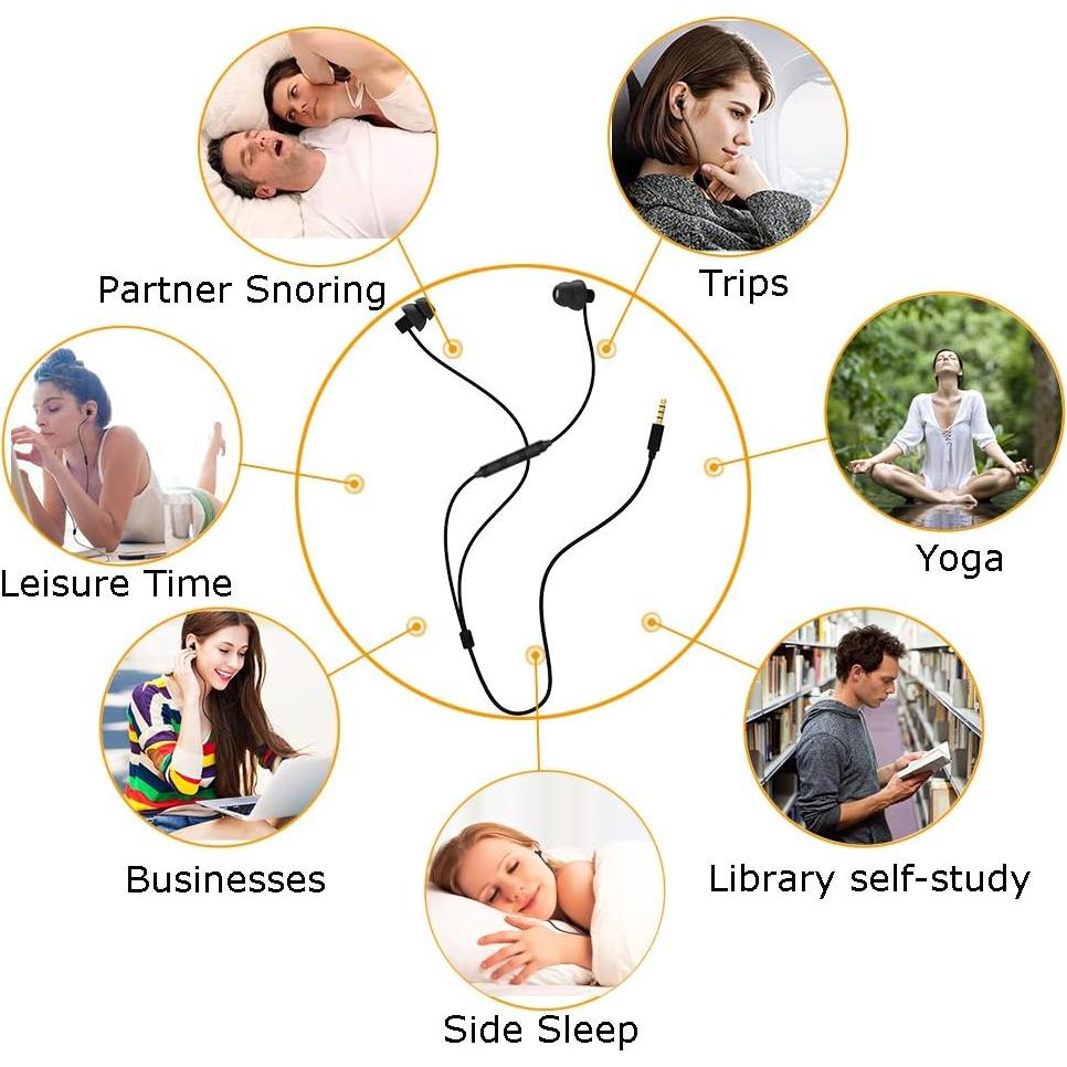 Auriculares para Dormir MAXROCK Silicona Ultra Suave con Micrófono