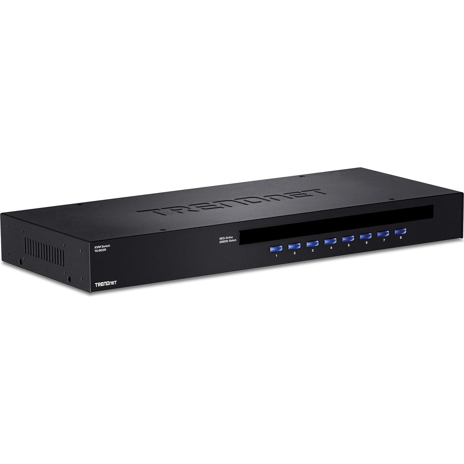 Interruptor KVM TRENDnet TK-803R 8 Puertos USB/PS2 VGA