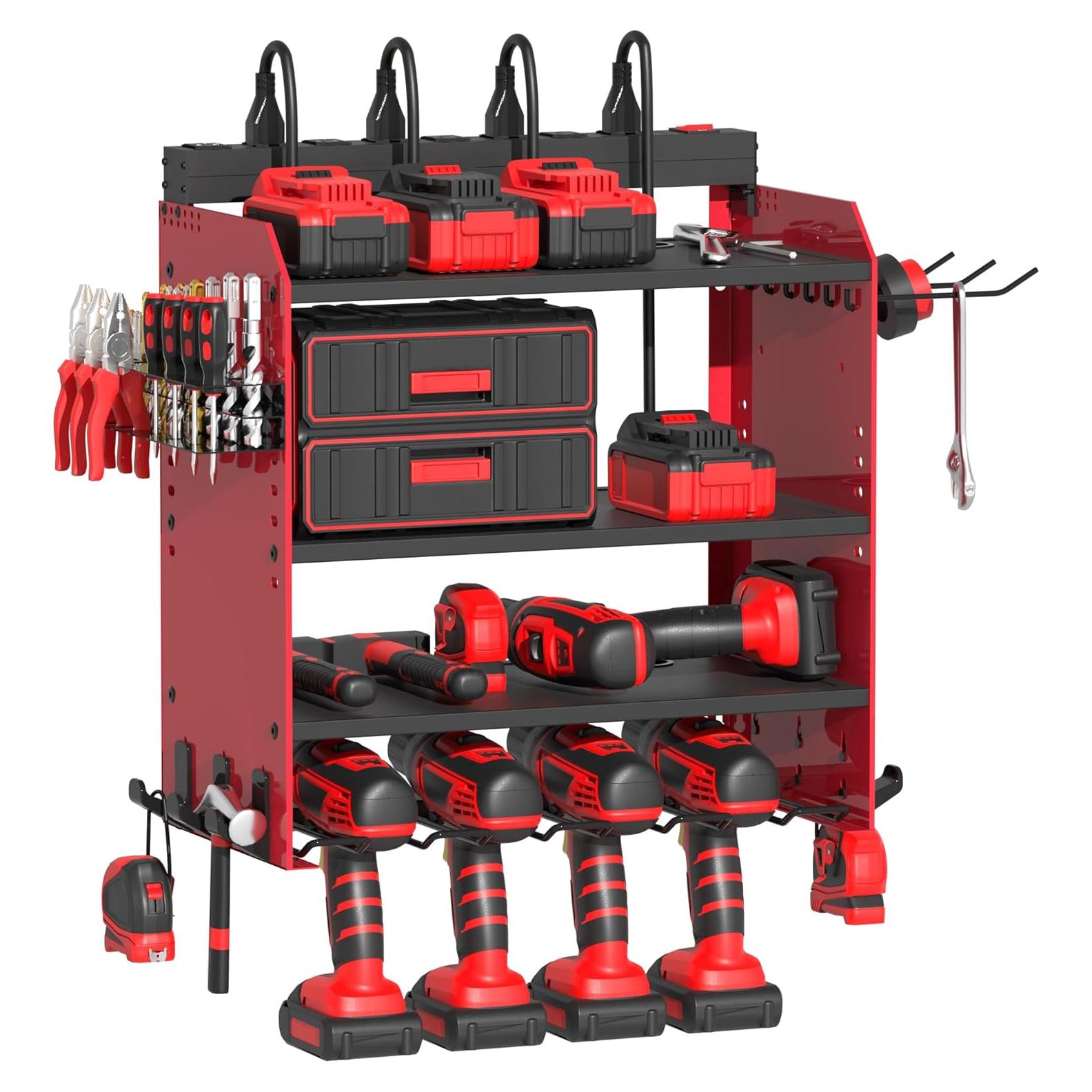 Organizador de Herramientas Eléctricas OKCHILD 4 Capas Montado en Pared