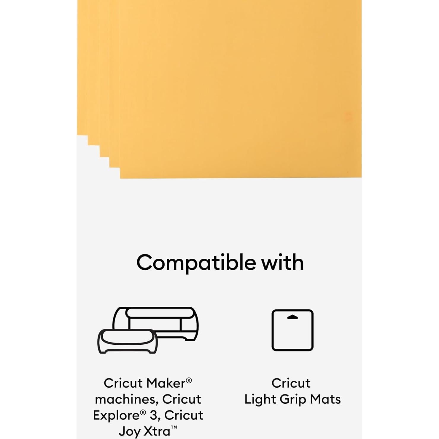 Vinilo Imprimible Cricut 10 Hojas Dorado para Etiquetas