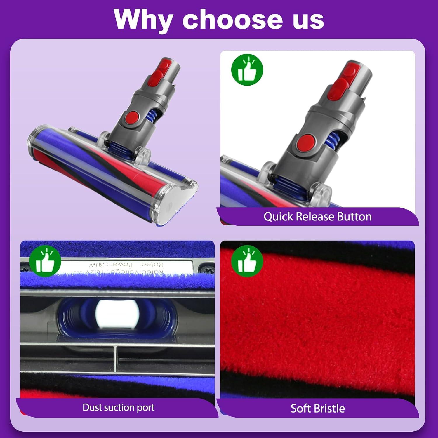 Cabezal de Limpieza Suave Lemige para Aspiradoras Dyson V7 V8 V10 V11 V15