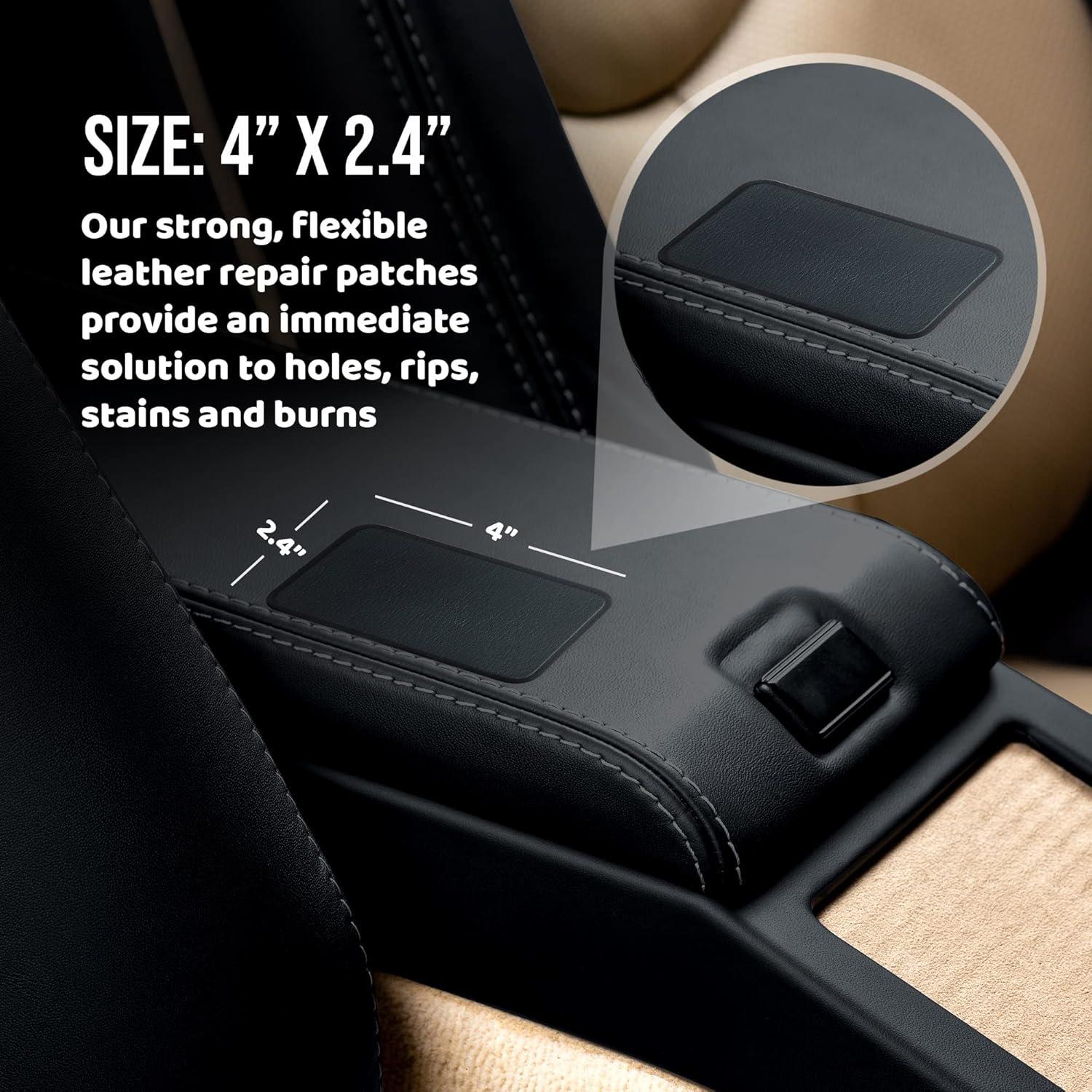 Parche de Reparación de Cuero MastaPlasta Negro 10x6 cm