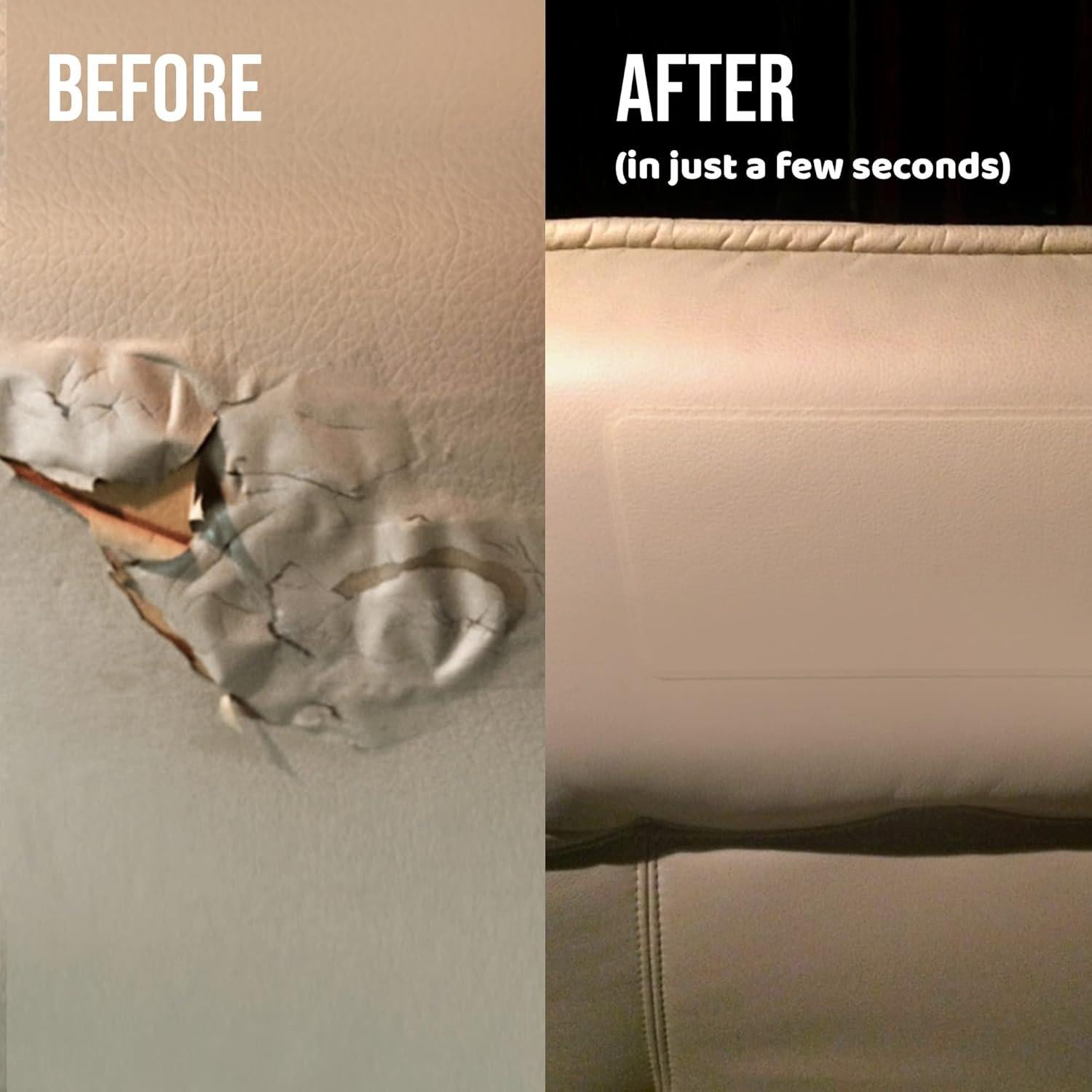 Parche de Reparación de Cuero MastaPlasta Negro 10x6 cm