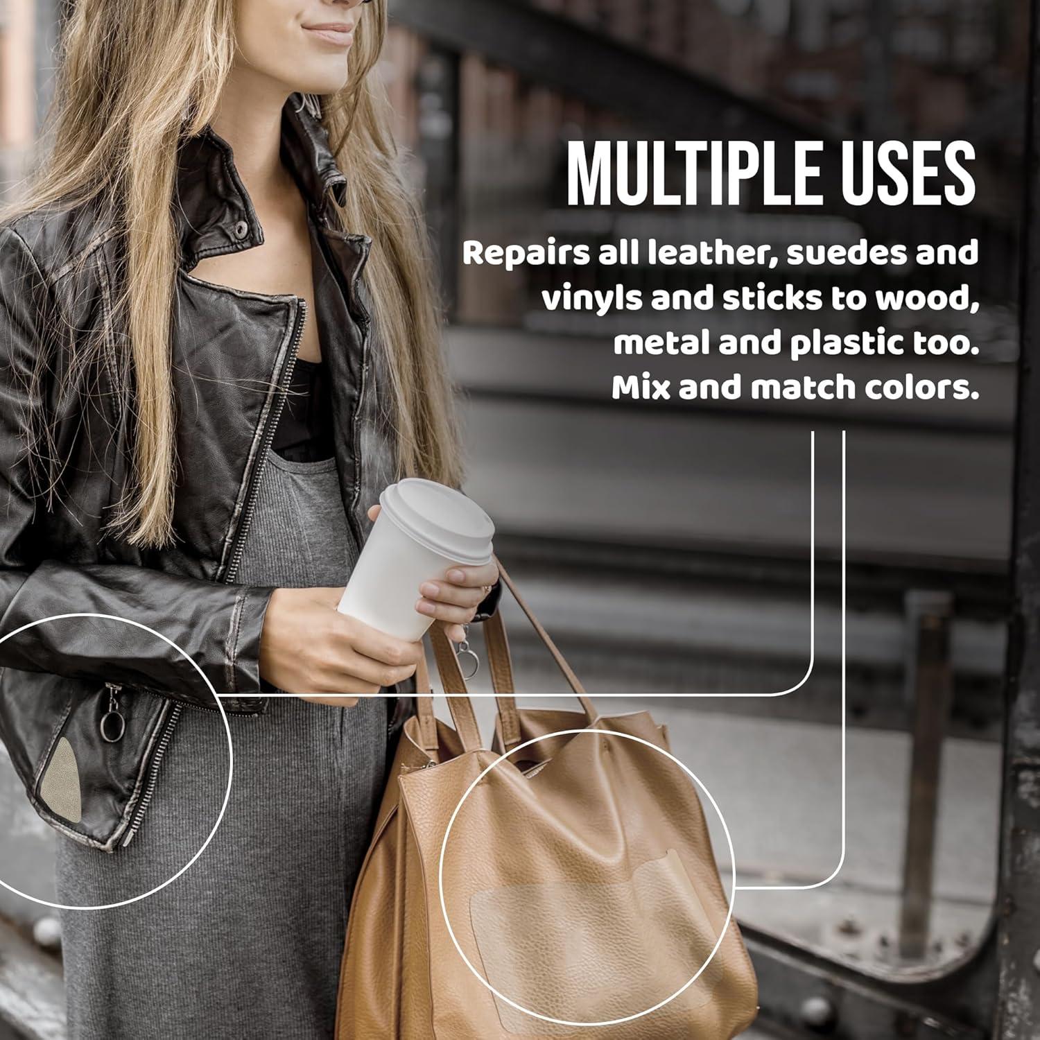 Parche de Reparación de Cuero MastaPlasta Negro 10x6 cm