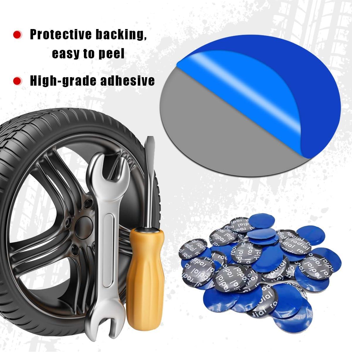 120 Piezas Parche de Reparación de Neumáticos Ohleats 32-58mm