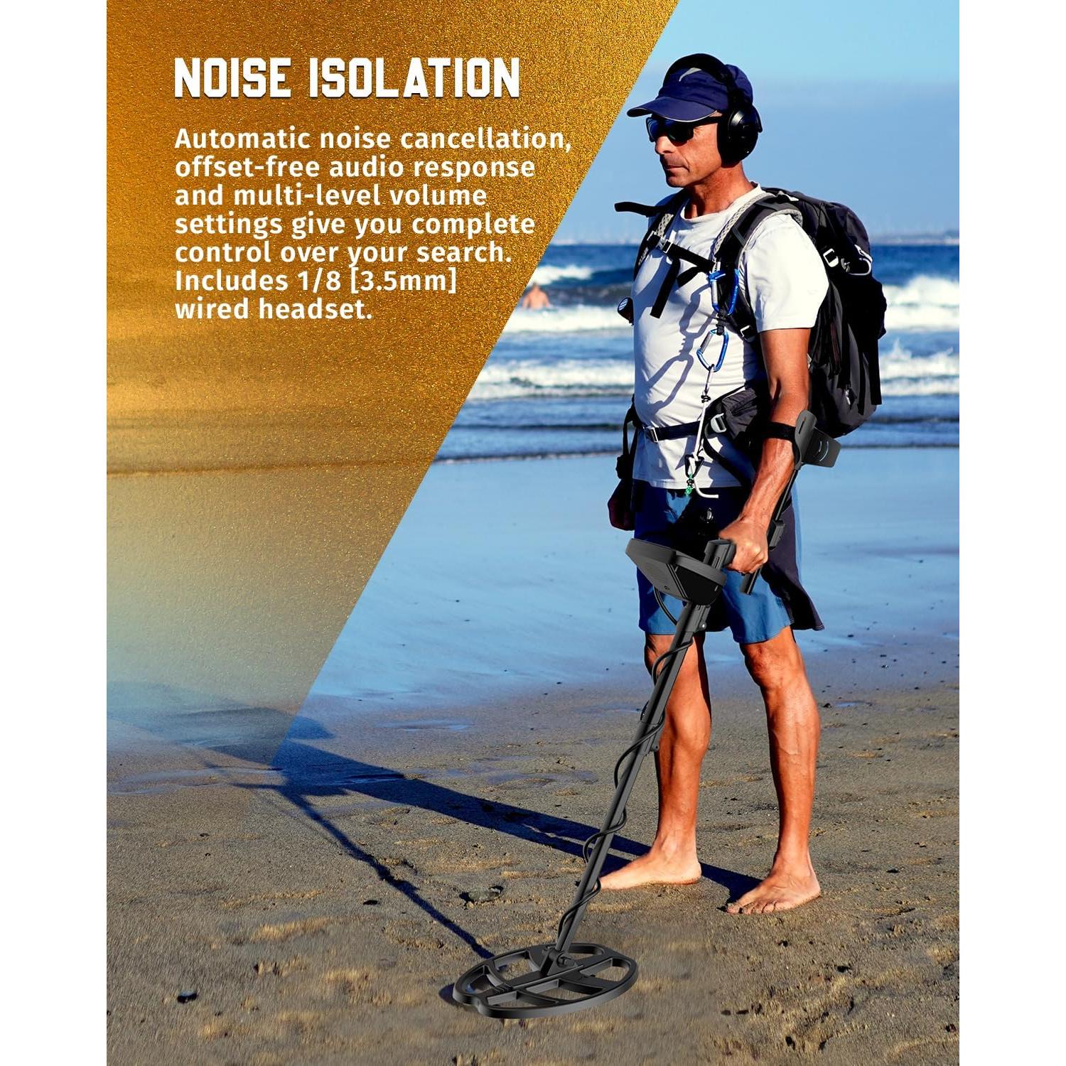 Detector de Metales Buytes Profesional 33 cm Impermeable