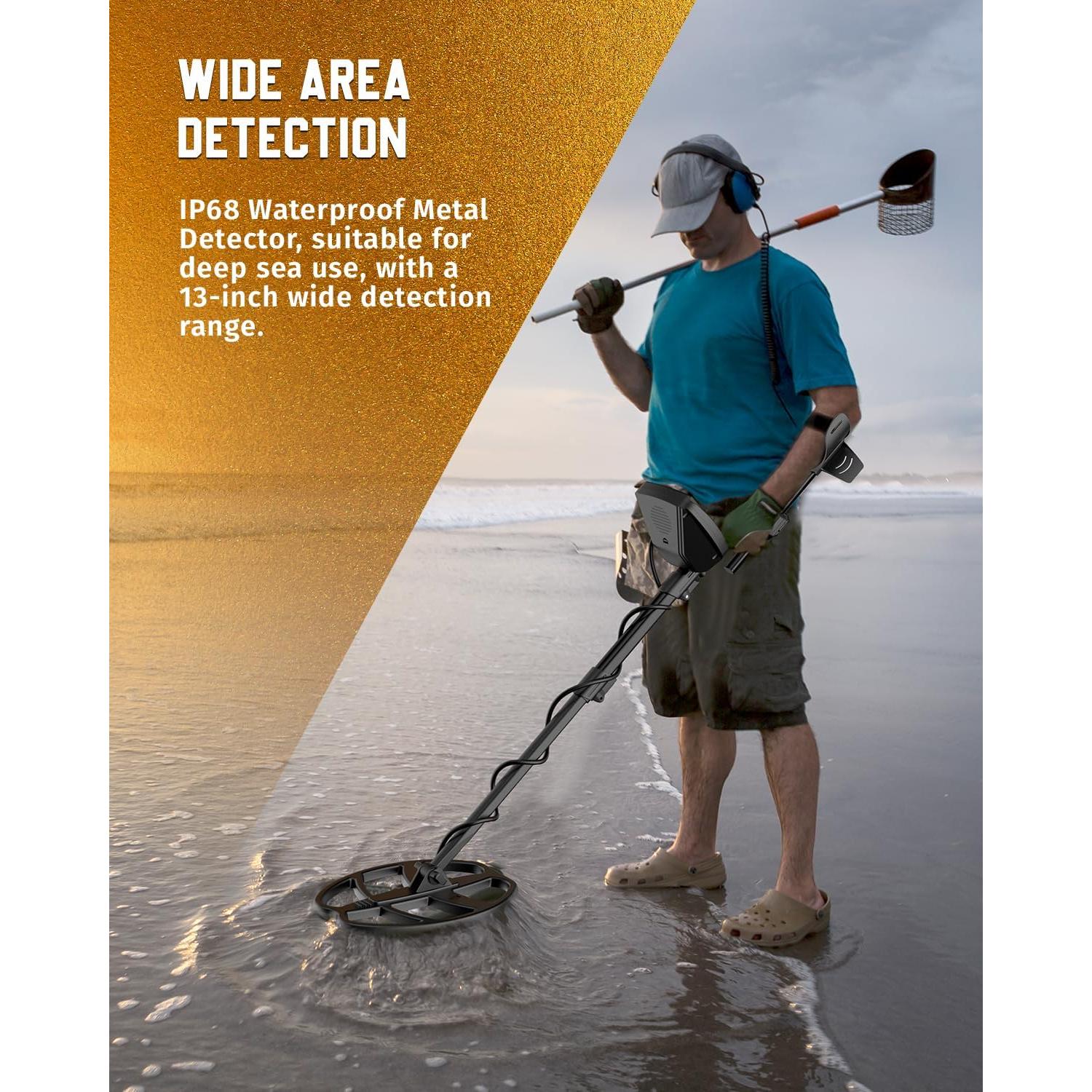 Detector de Metales Buytes Profesional 33 cm Impermeable