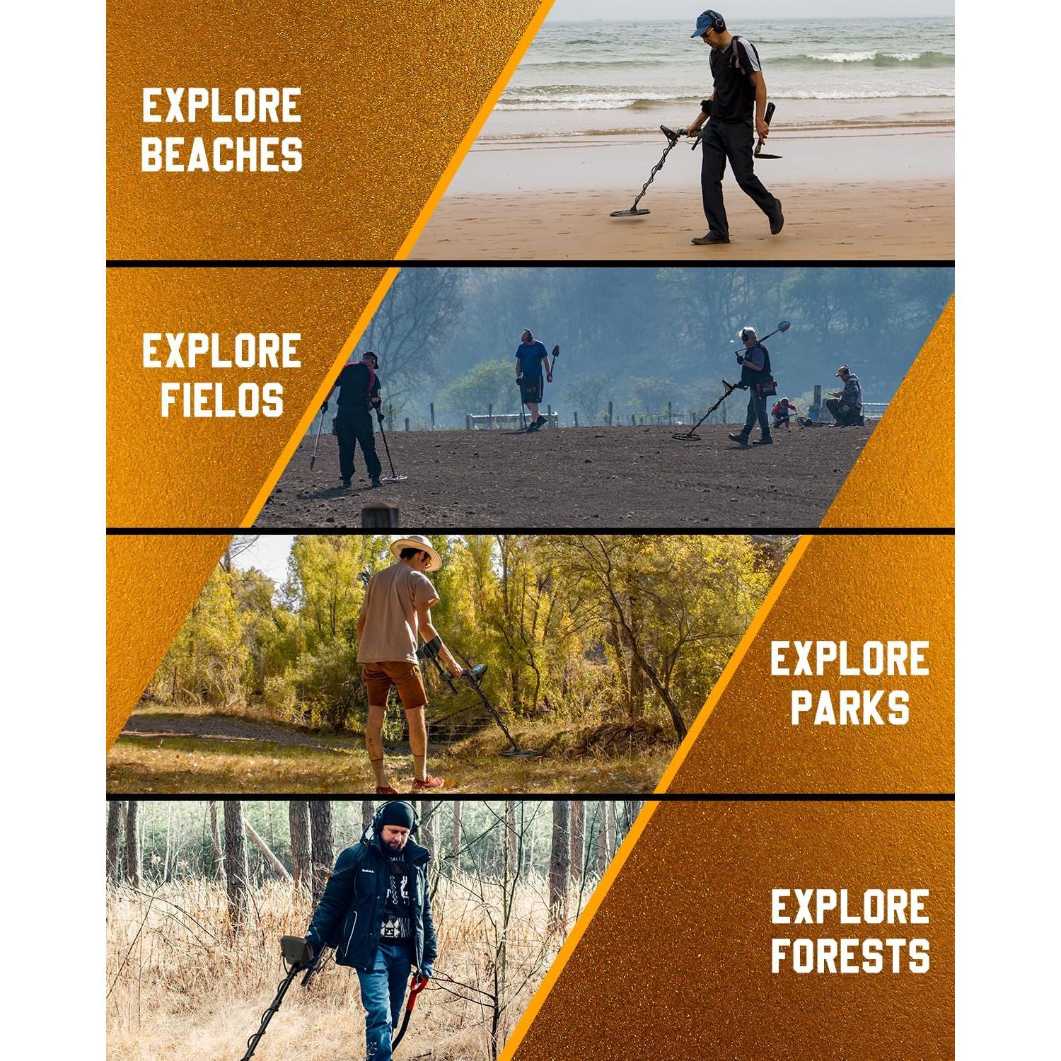 Detector de Metales Buytes Profesional 33 cm Impermeable