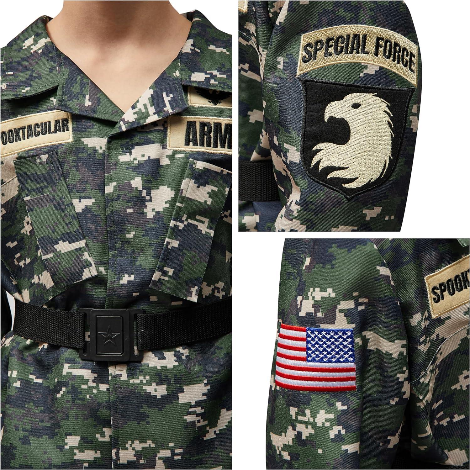 Disfraz Militar para Niños Spooktacular Creations 14 Piezas