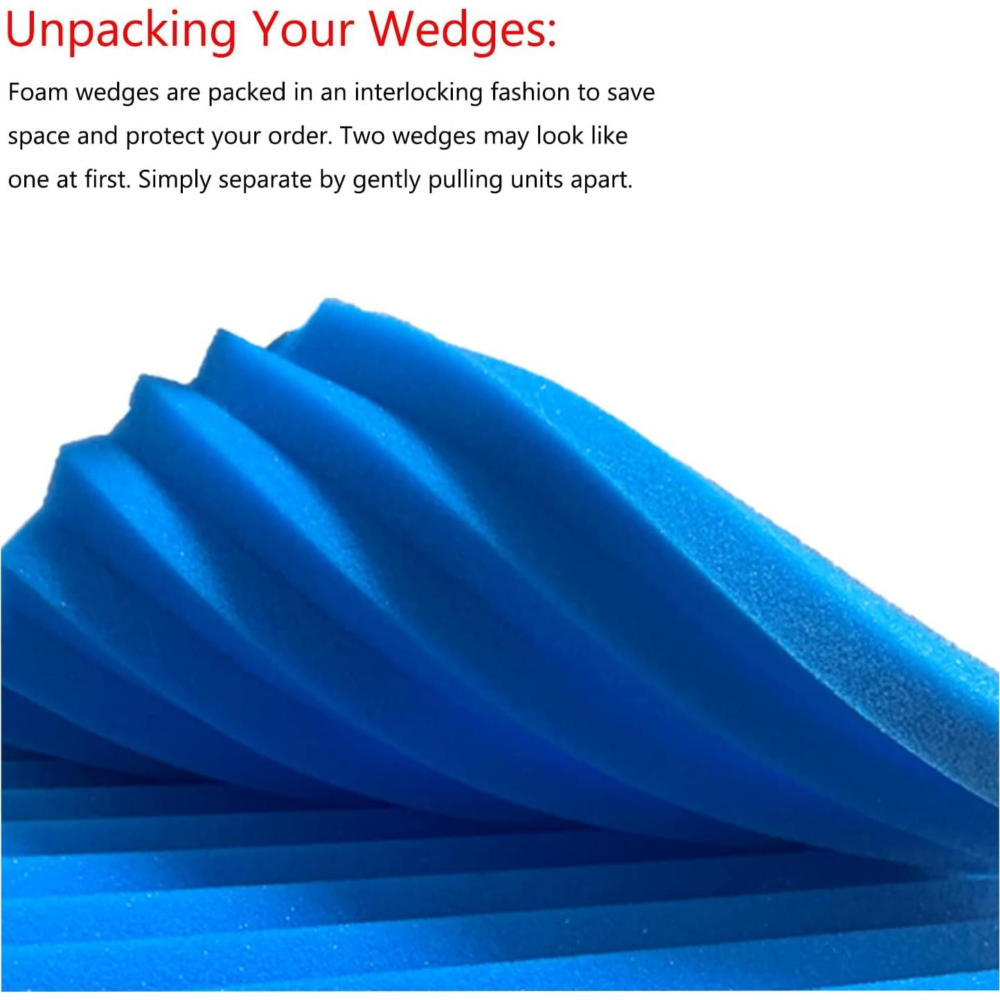 Paquete de 24 Paneles Acústicos Azul 30.48x30.48x2.54 cm