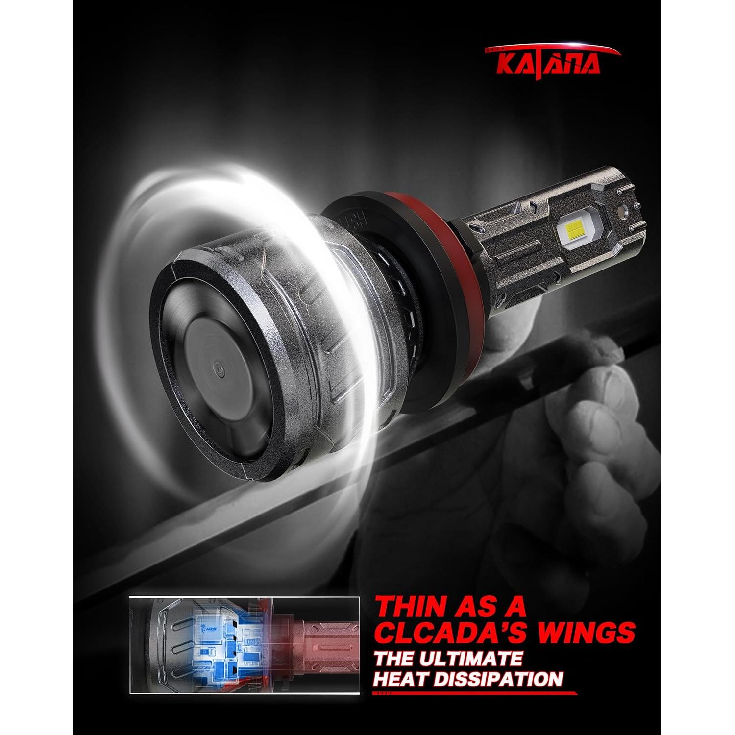 Bombilla de Niebla KATANA H11 70W 16000LM 6500K Plug and Play