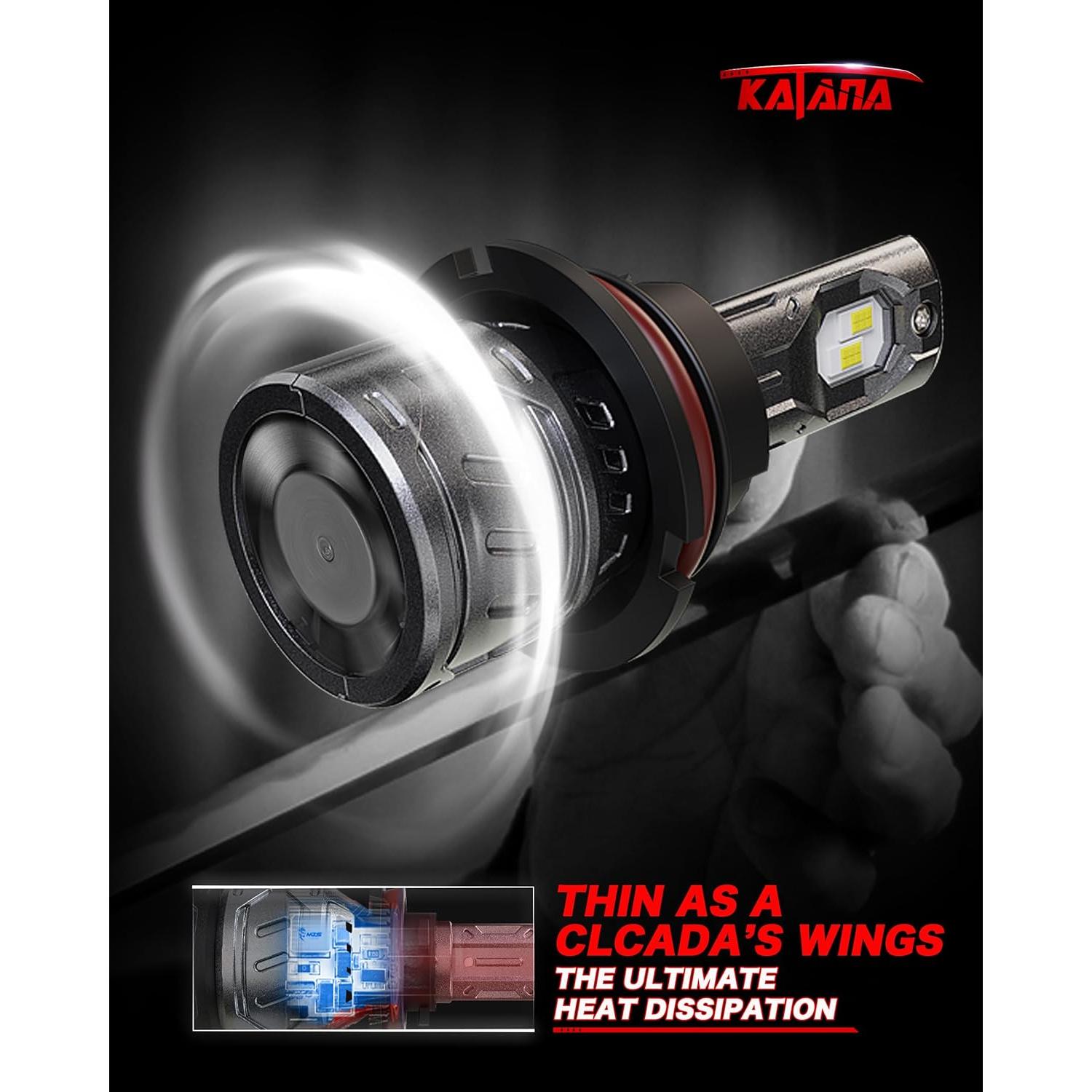 Bombilla de Luz de Niebla Katana 9007 HB5 400% Brillo 6500K