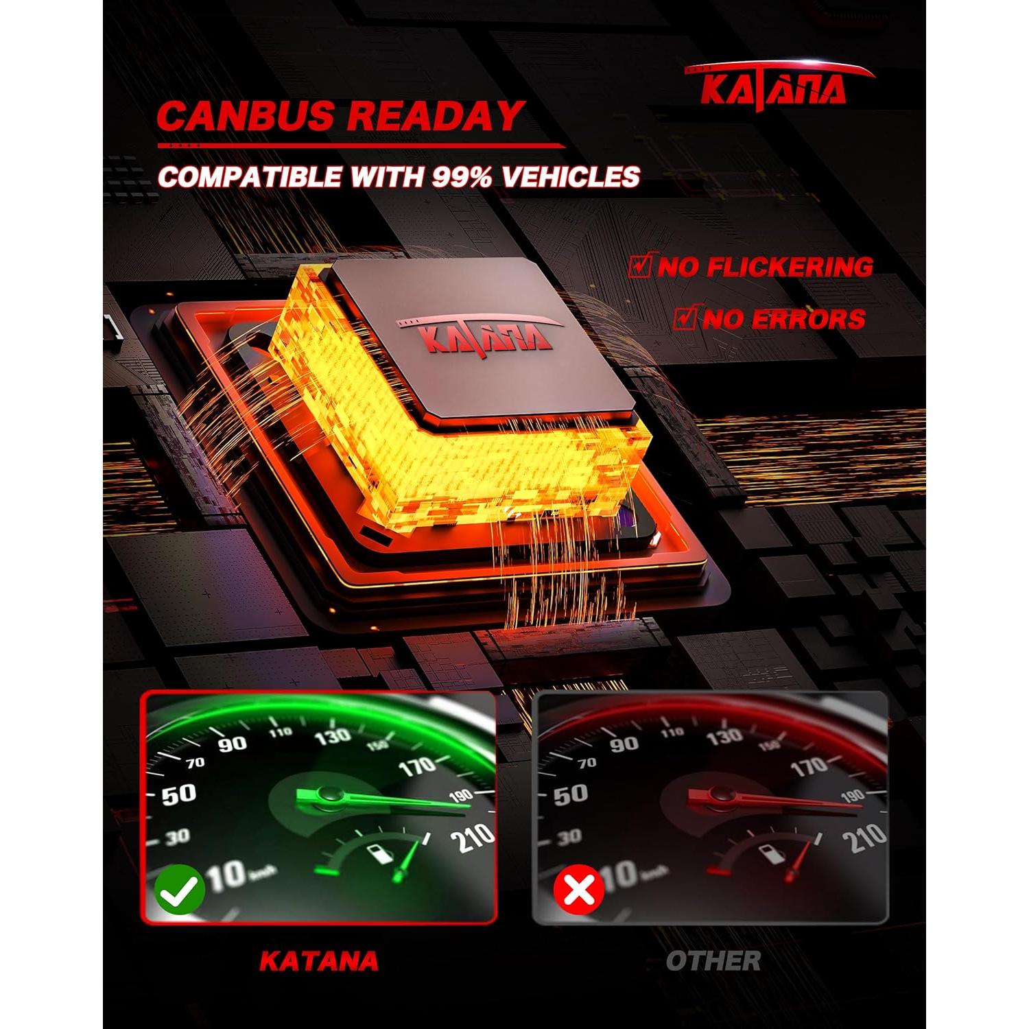 Bombilla de Luz de Niebla Katana 9007 HB5 400% Brillo 6500K