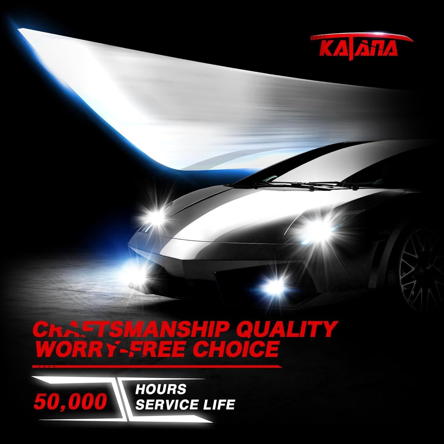 KATANA Combo de Luz Antiniebla 9005 9006 16000 Lúmenes 6500K