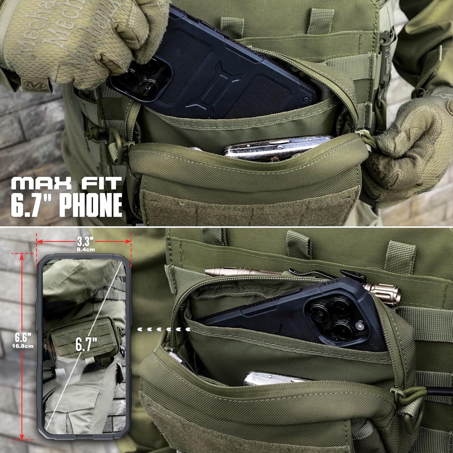 Bolsa Administrativa Molle Táctica WYNEX Verde Militar EDC