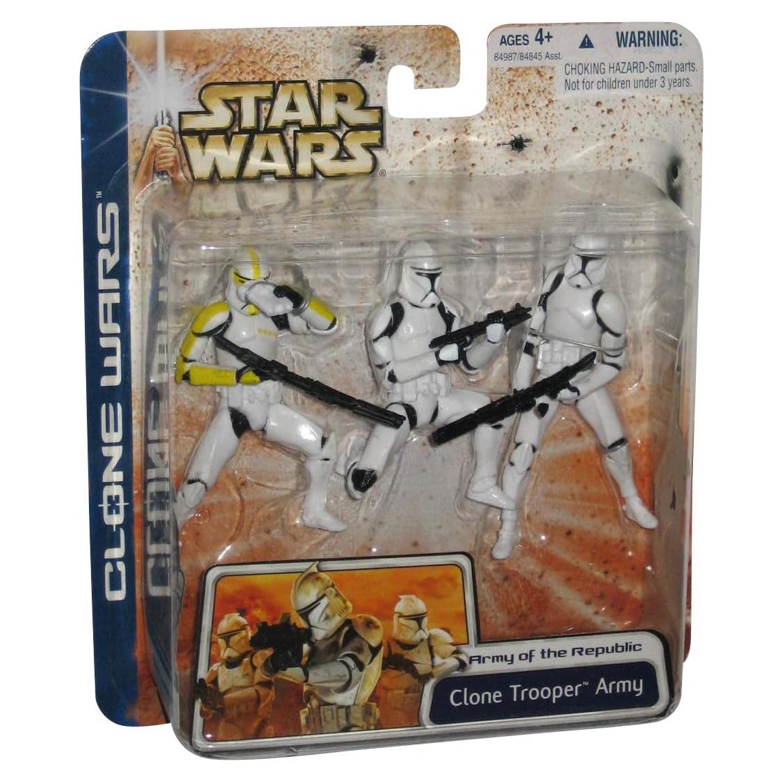 Ejército de Soldados Clone Wars Hasbro con Sargento Amarillo
