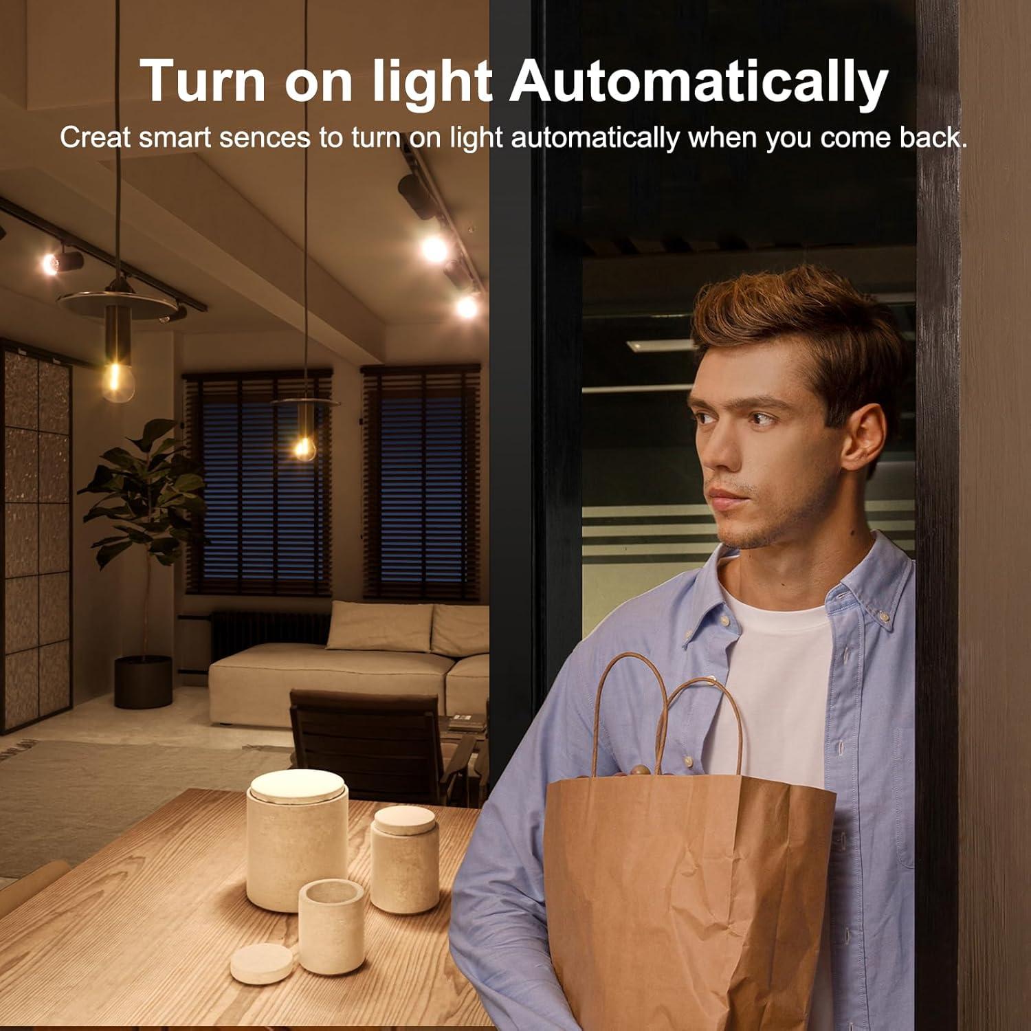 Sensor de Movimiento WiFi Zecamin Inalámbrico 6m con App