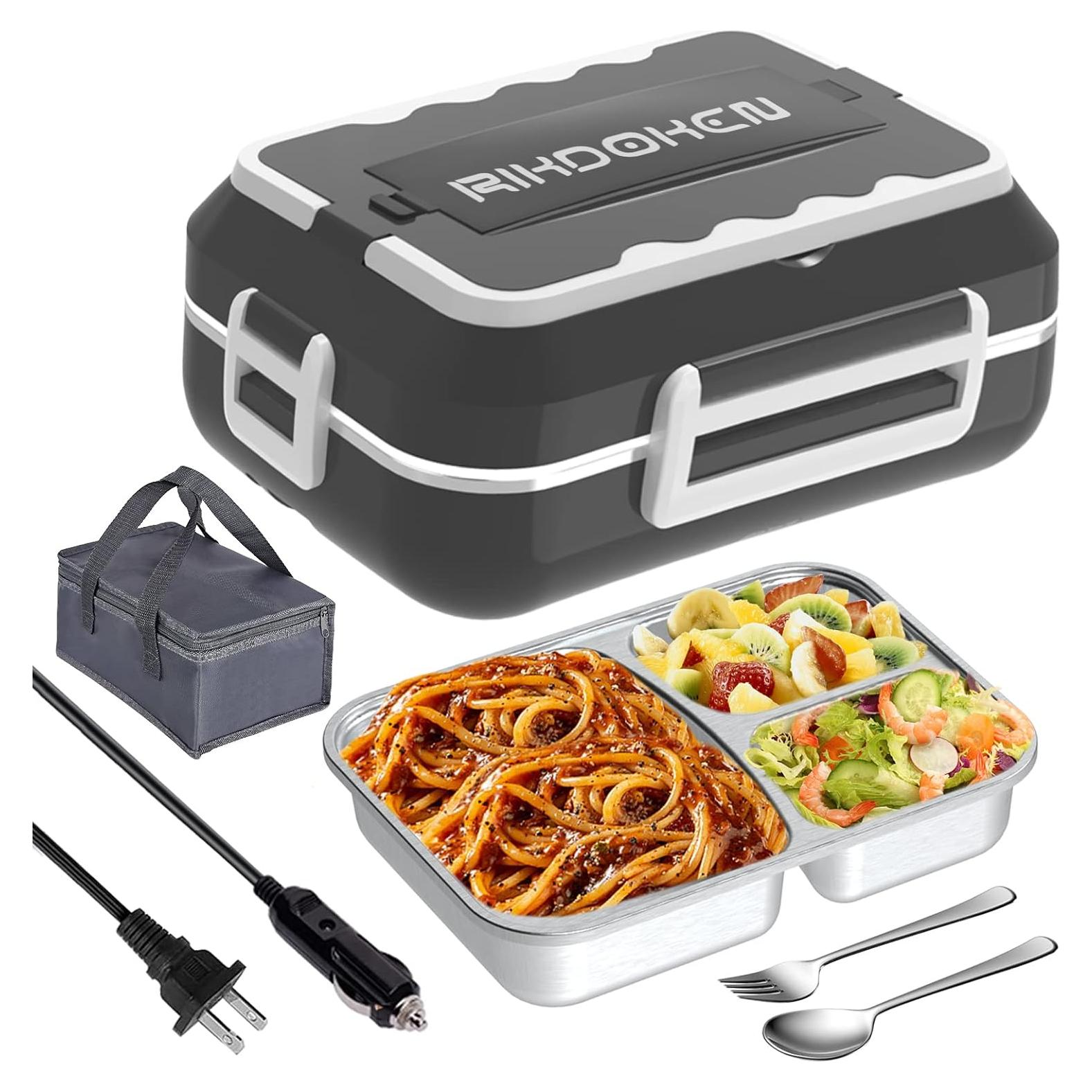 Calentador de Almuerzo Eléctrico RIKDOKEN 1.5L 60W Acero Inoxidable