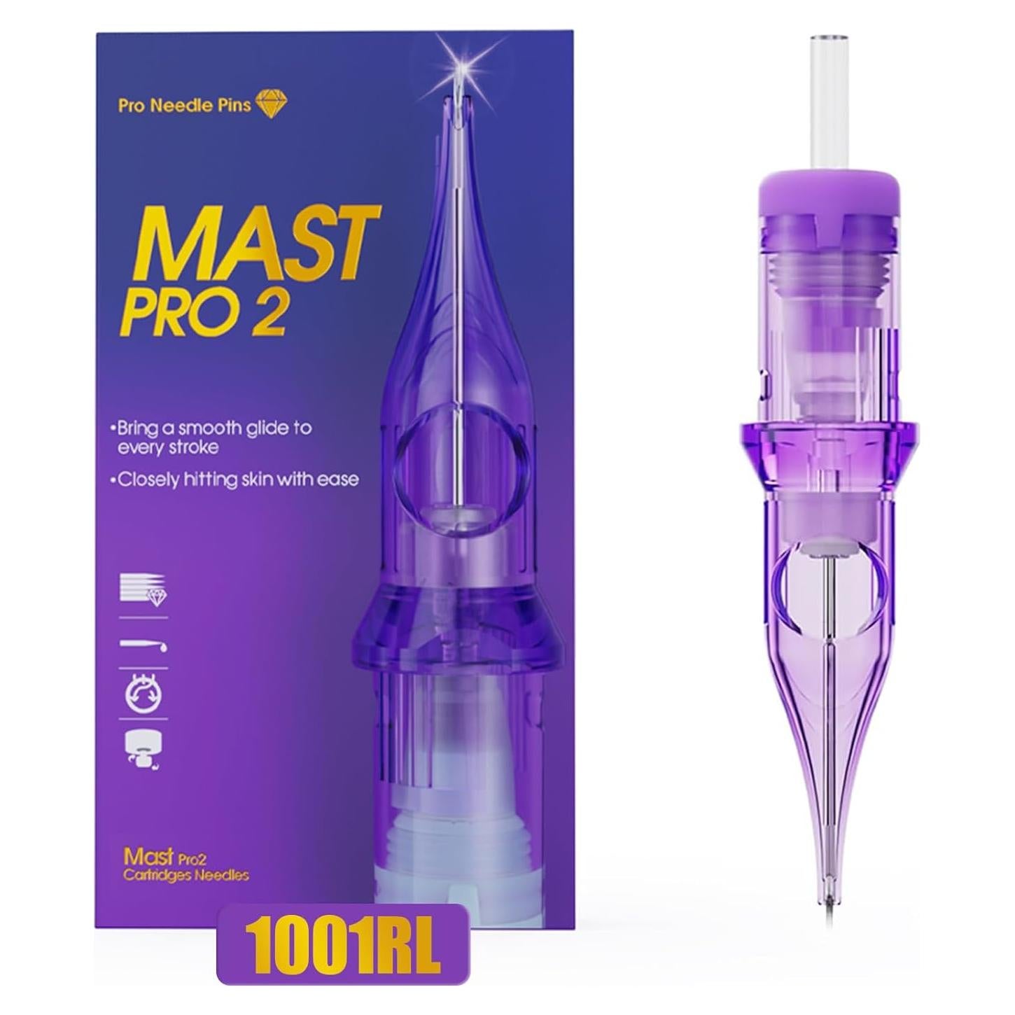 Cartuchos de Agujas de Tatuaje Mast Pro2 1001RL - 20 Unidades