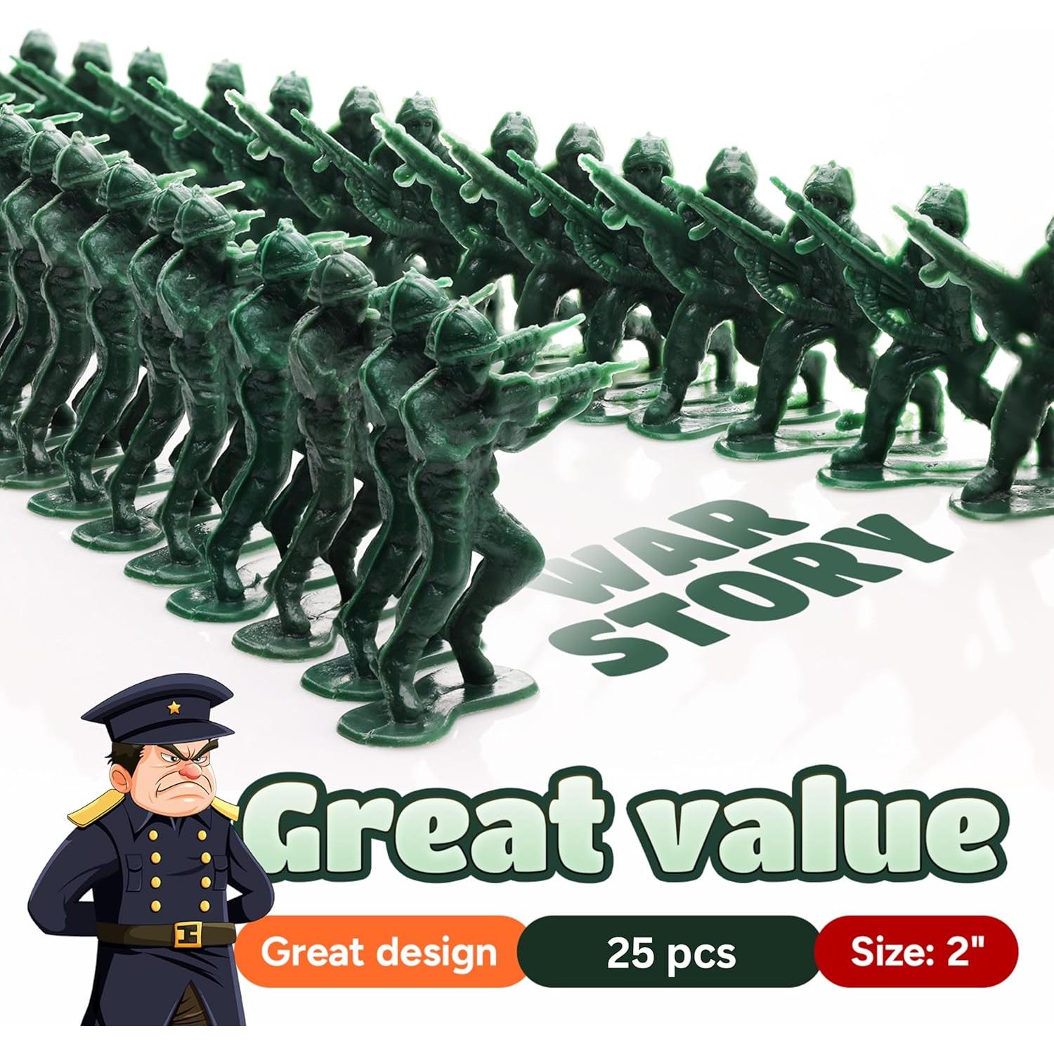 Figuras de Acción Soldados Entervending - 25 Piezas 5 cm