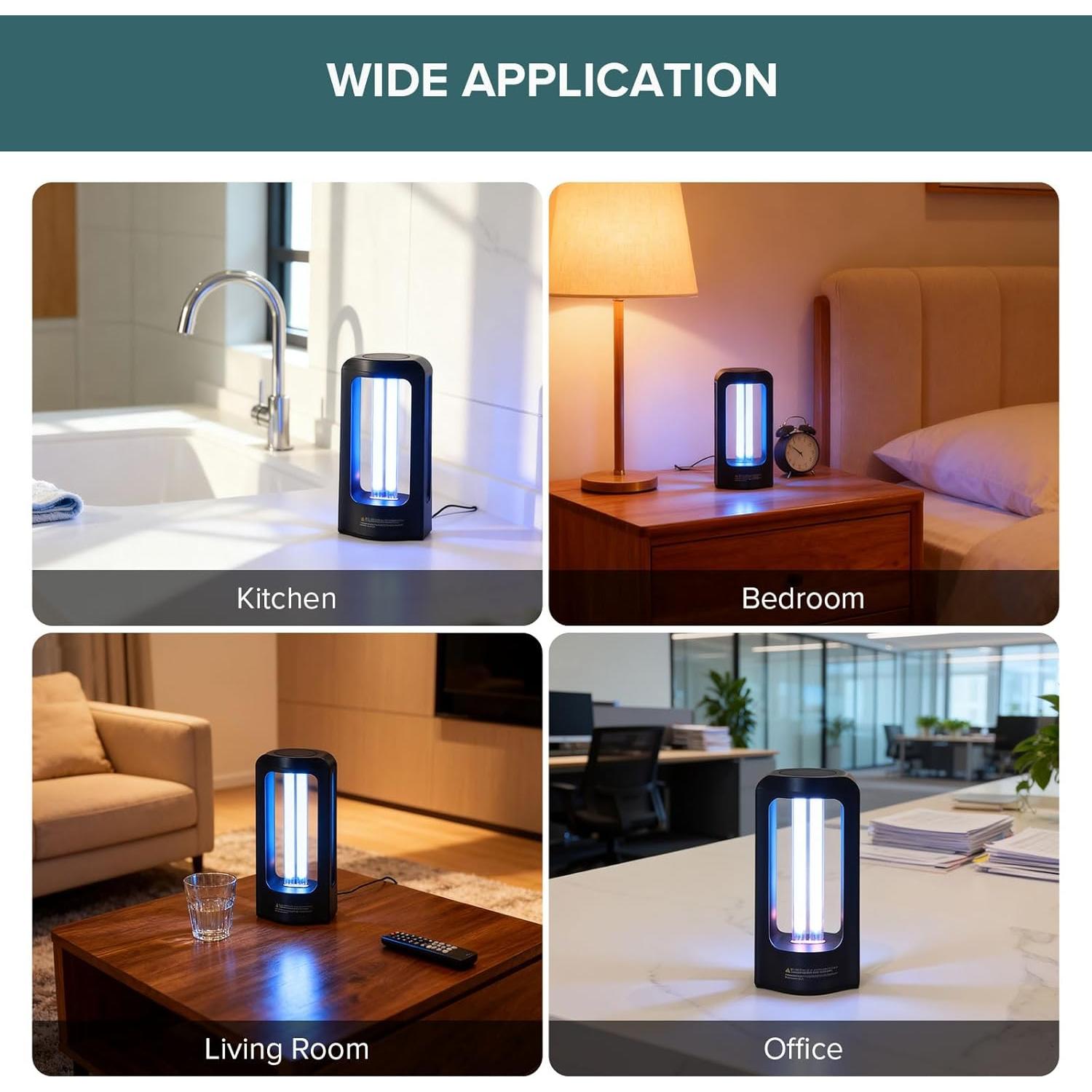 Lámpara UV Desinfectante SANSI 42W Control Remoto 99.9% Eficaz