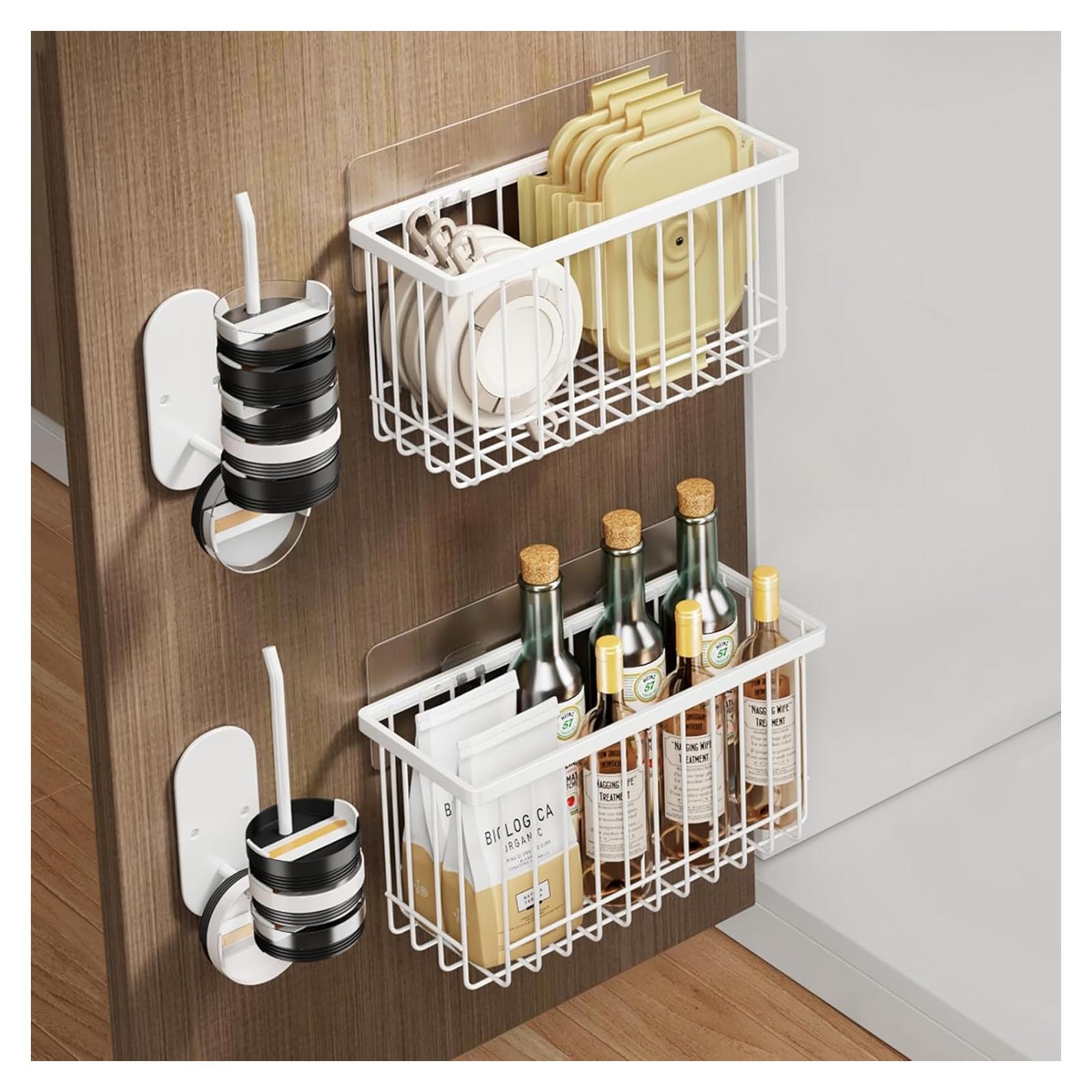 Organizador de Gabinete Adhesivo Mustorn - 4 Piezas Blanco