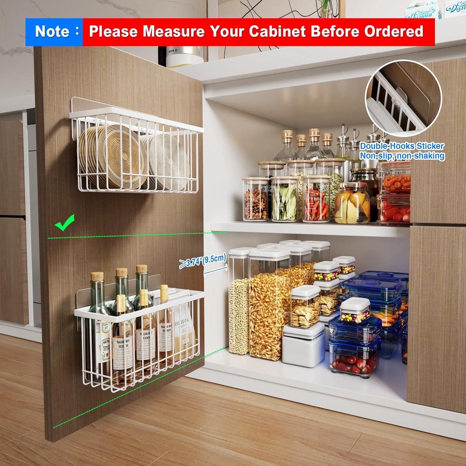 Organizador de Gabinete Adhesivo Mustorn - 4 Piezas Blanco