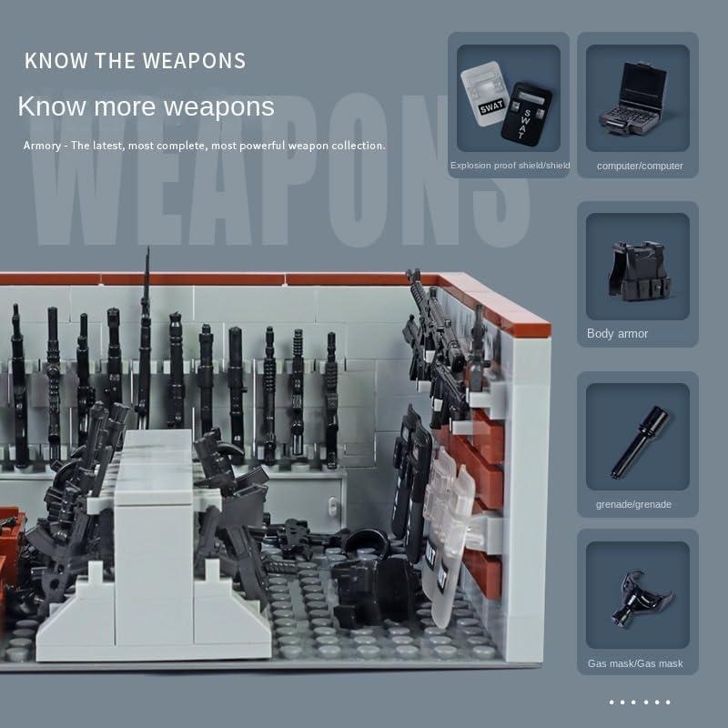 Juego de Bloques de Construcción Militar 520 Piezas ELEFOCUS