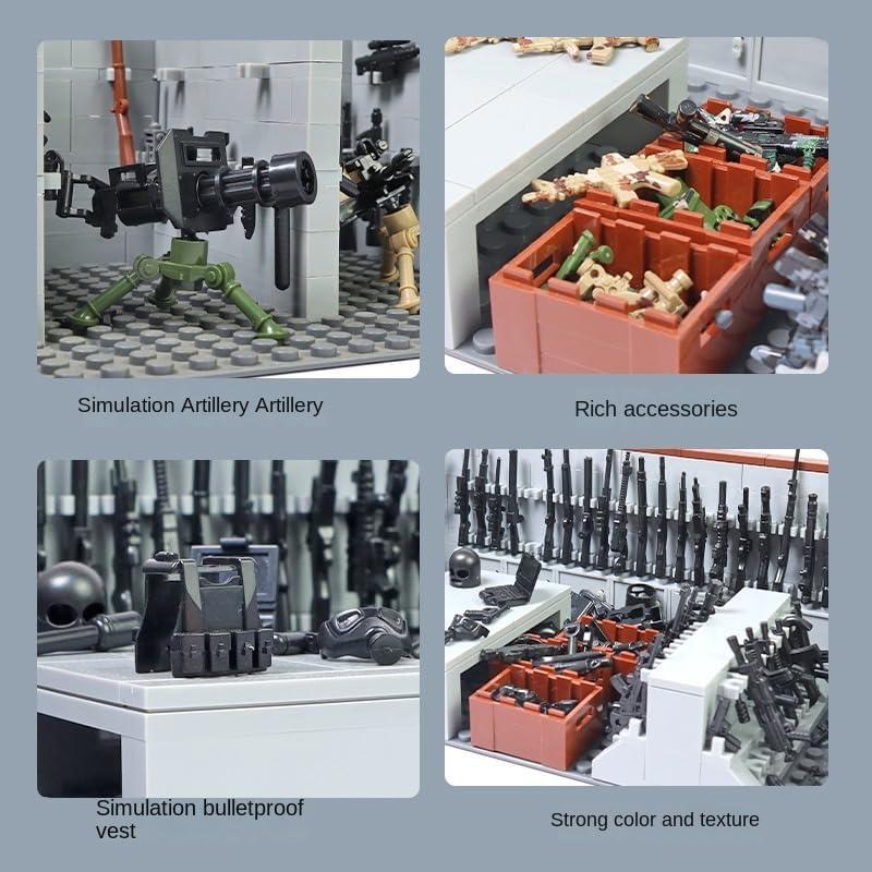 Juego de Bloques de Construcción Militar 520 Piezas ELEFOCUS