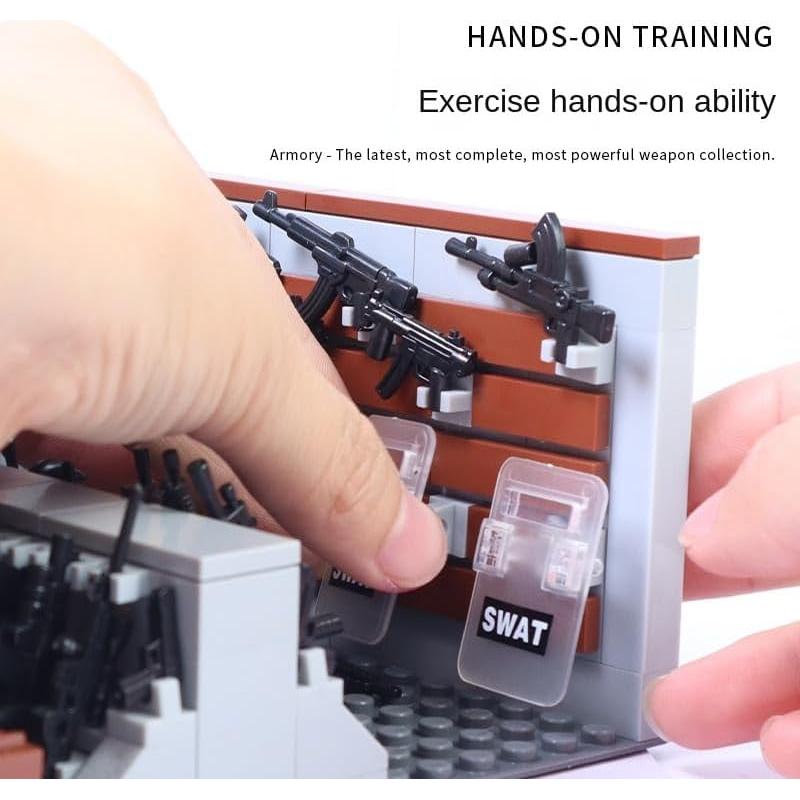 Juego de Bloques de Construcción Militar 520 Piezas ELEFOCUS