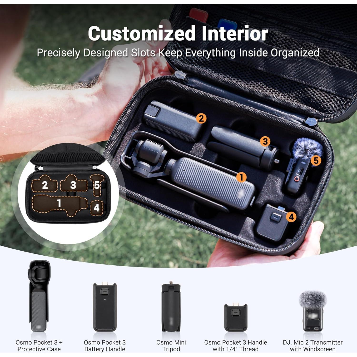 Funda Dura JJC para OSMO Pocket 3 con Correa y Estuches