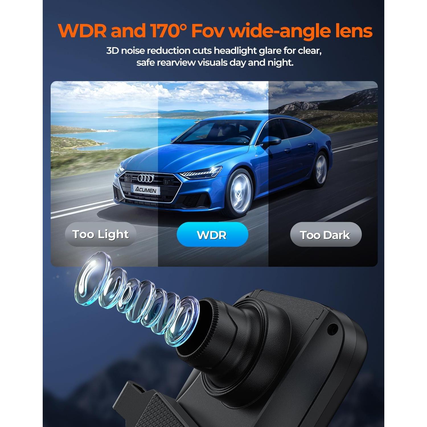 Cámara Espejo Retrovisor 4K Acumen XR10 Pro con GPS