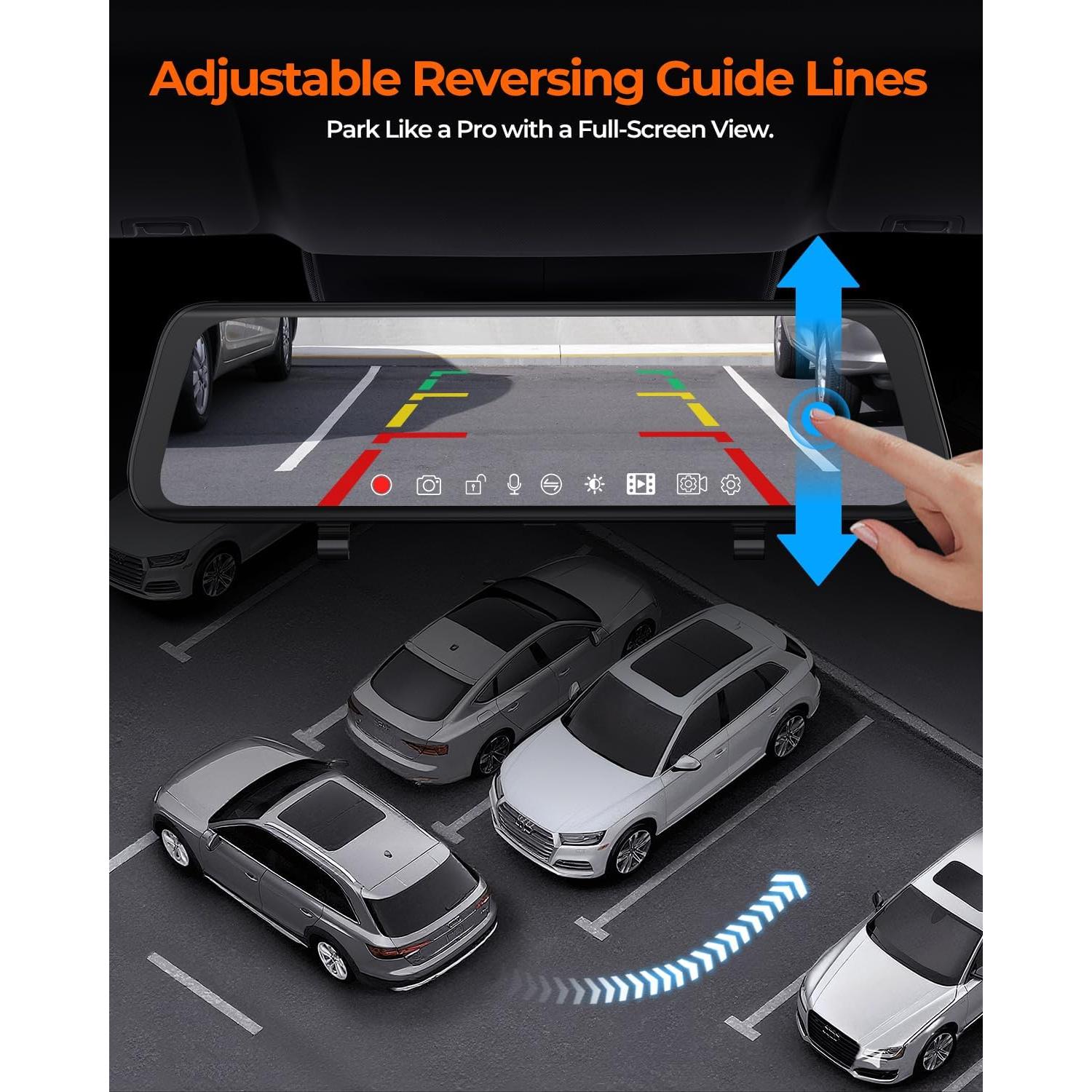 Cámara Espejo Retrovisor 4K Acumen XR10 Pro con GPS
