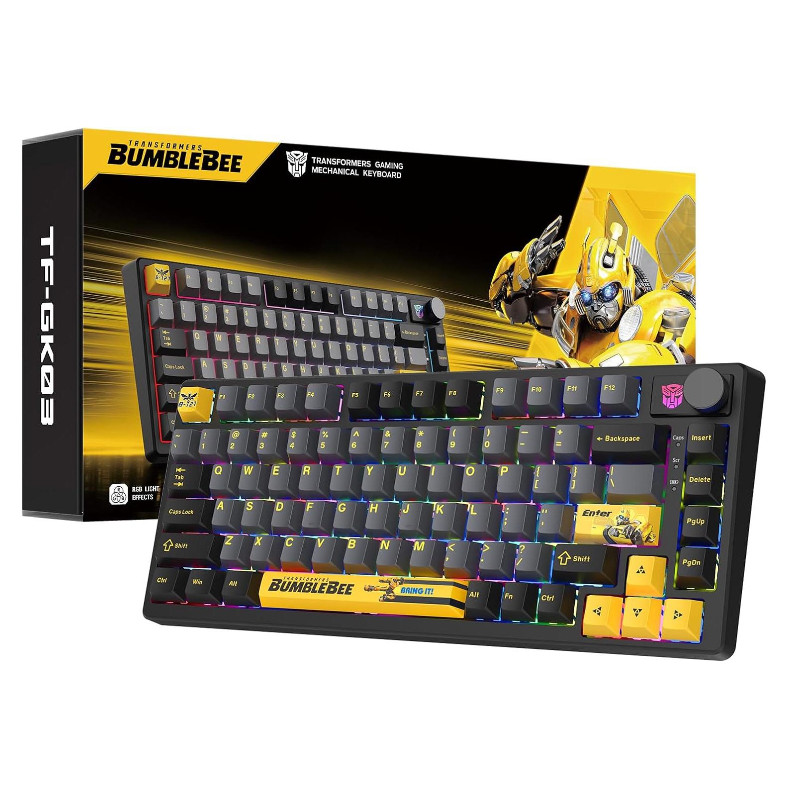 Teclado Mecánico Inalámbrico Transformers TF-GK03 RGB 81 Teclas
