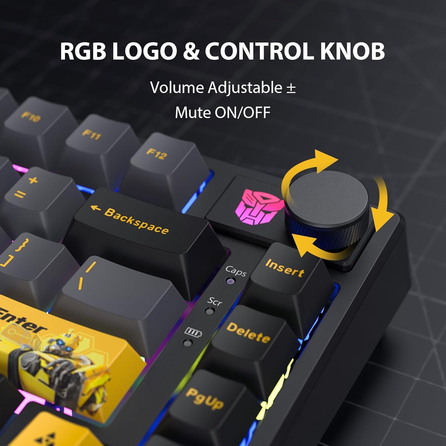 Teclado Mecánico Inalámbrico Transformers TF-GK03 RGB 81 Teclas