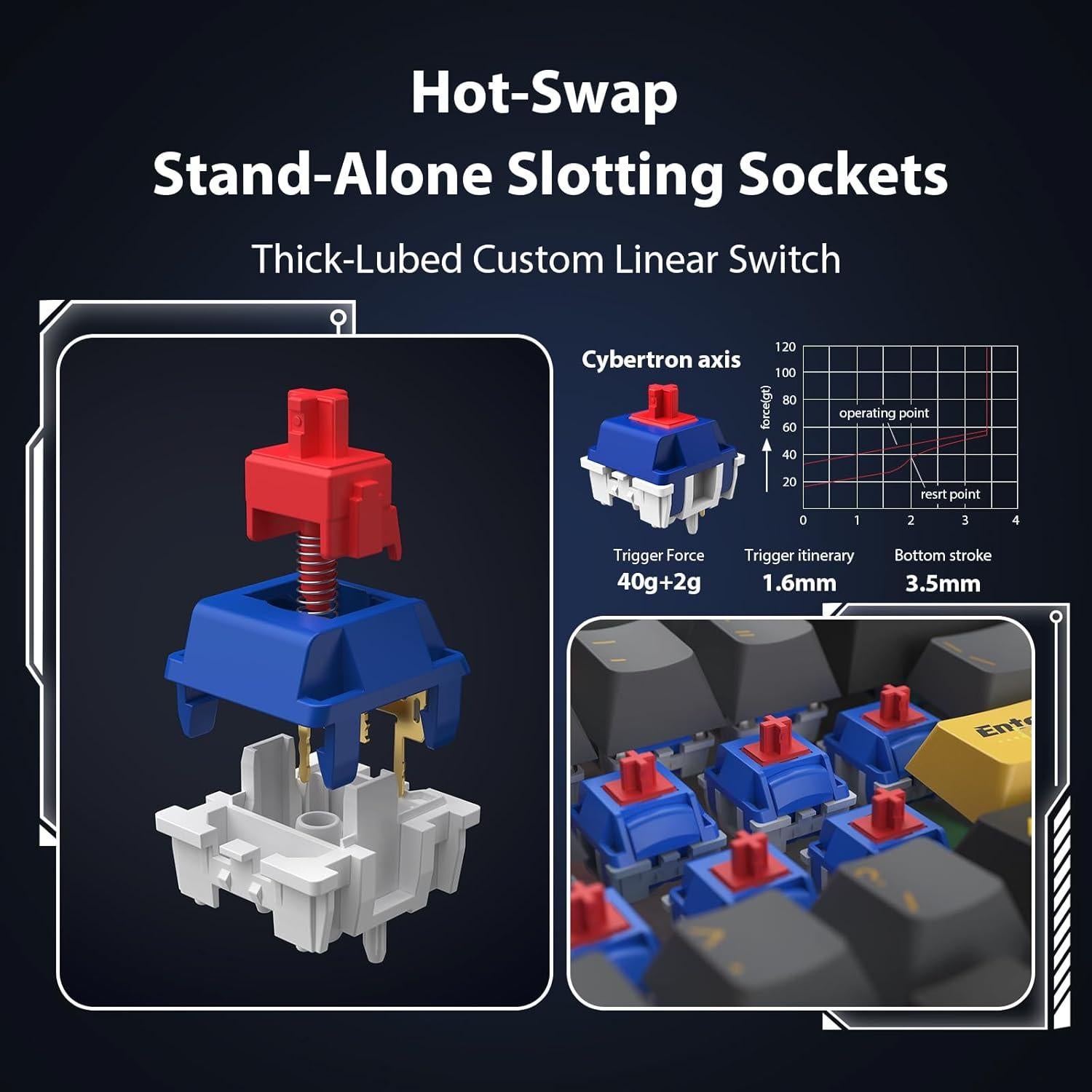 Teclado Mecánico Inalámbrico Transformers TF-GK03 RGB 81 Teclas