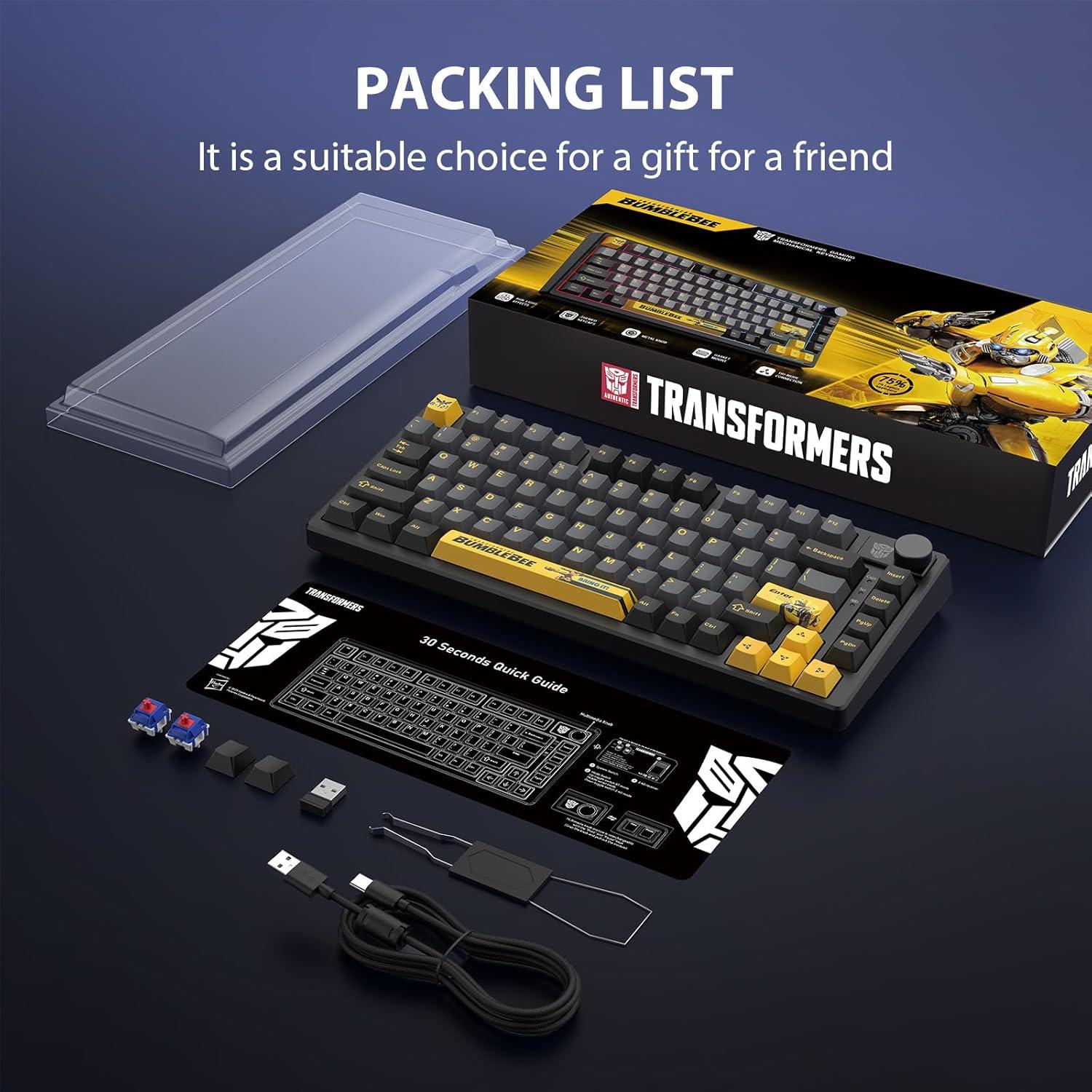 Teclado Mecánico Inalámbrico Transformers TF-GK03 RGB 81 Teclas