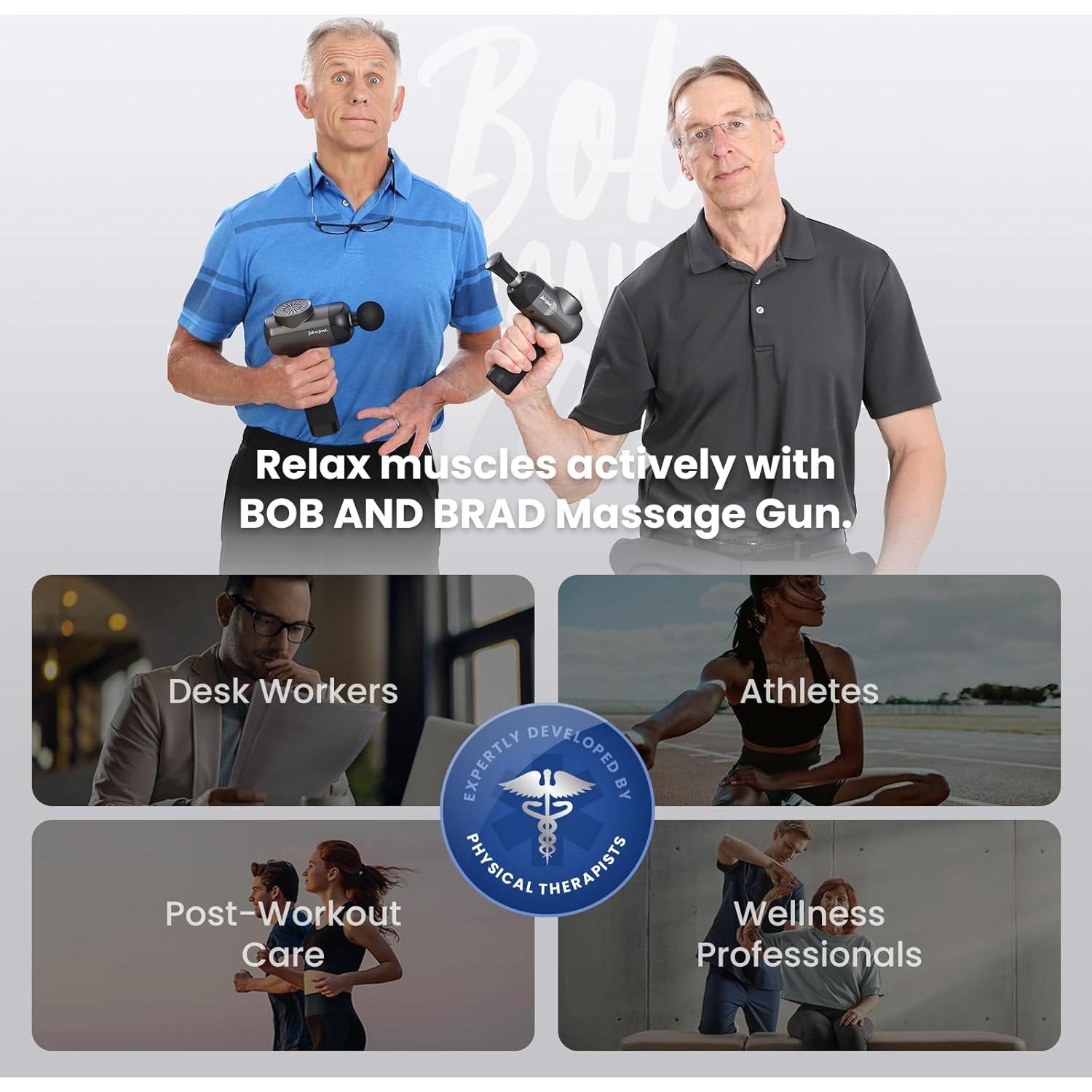 Pistola de Masaje BOB Y BRAD C2, Tejido Profundo, 5 Velocidades