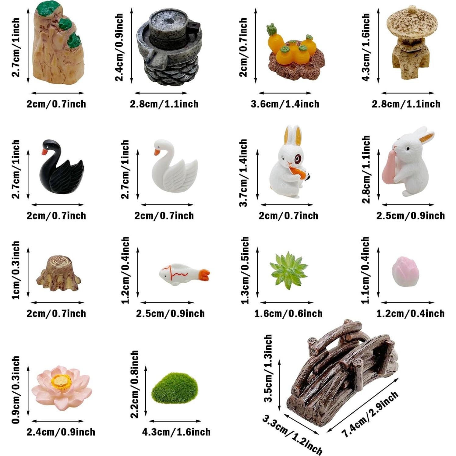 Kit Jardín Zen Mini Cayway - 26 Piezas y Bandeja de Bambú