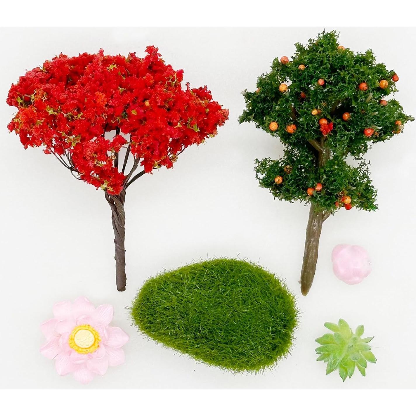 Kit Jardín Zen Mini Cayway - 26 Piezas y Bandeja de Bambú