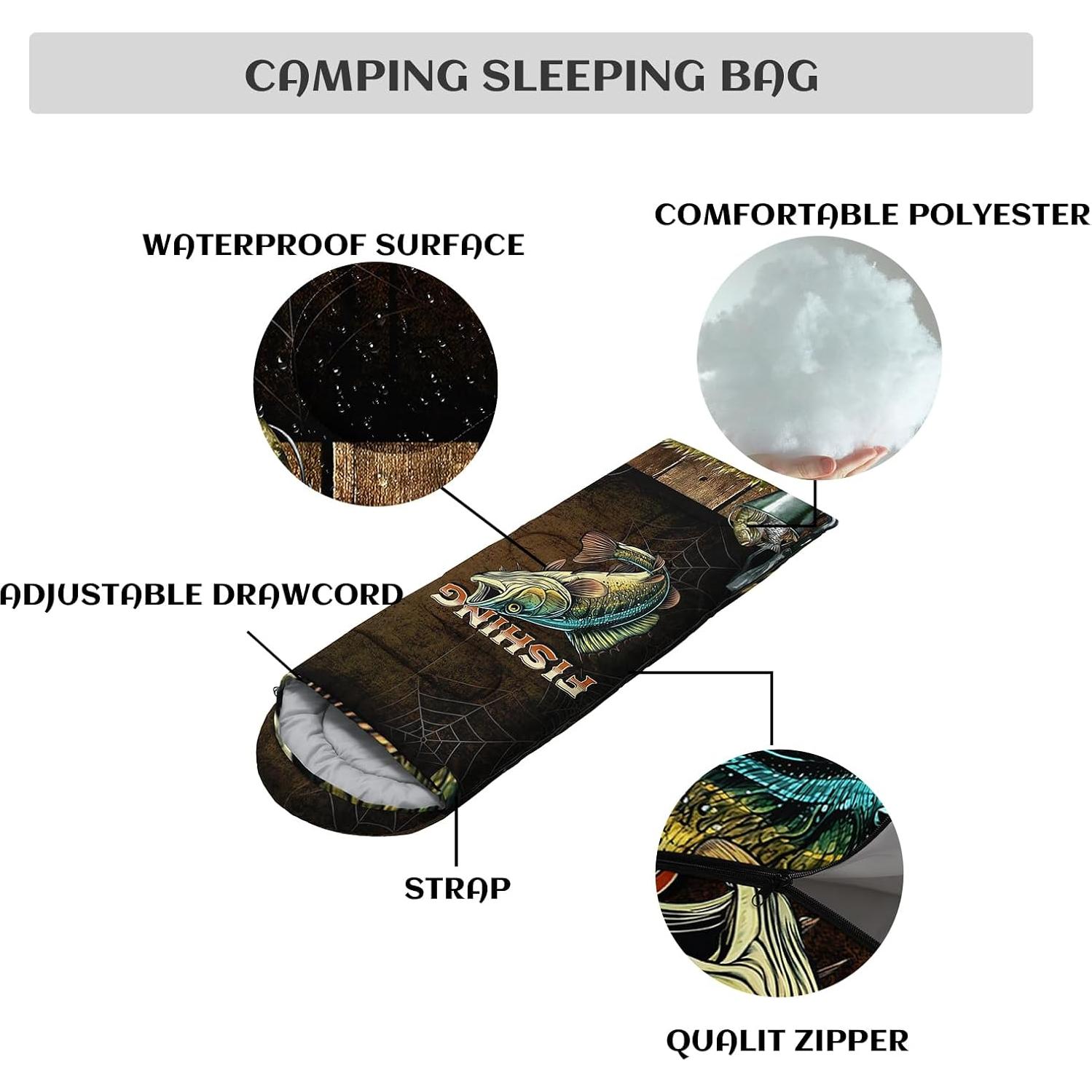 Saco de Dormir Nttopship 3 Estaciones 80x230 cm Impermeable