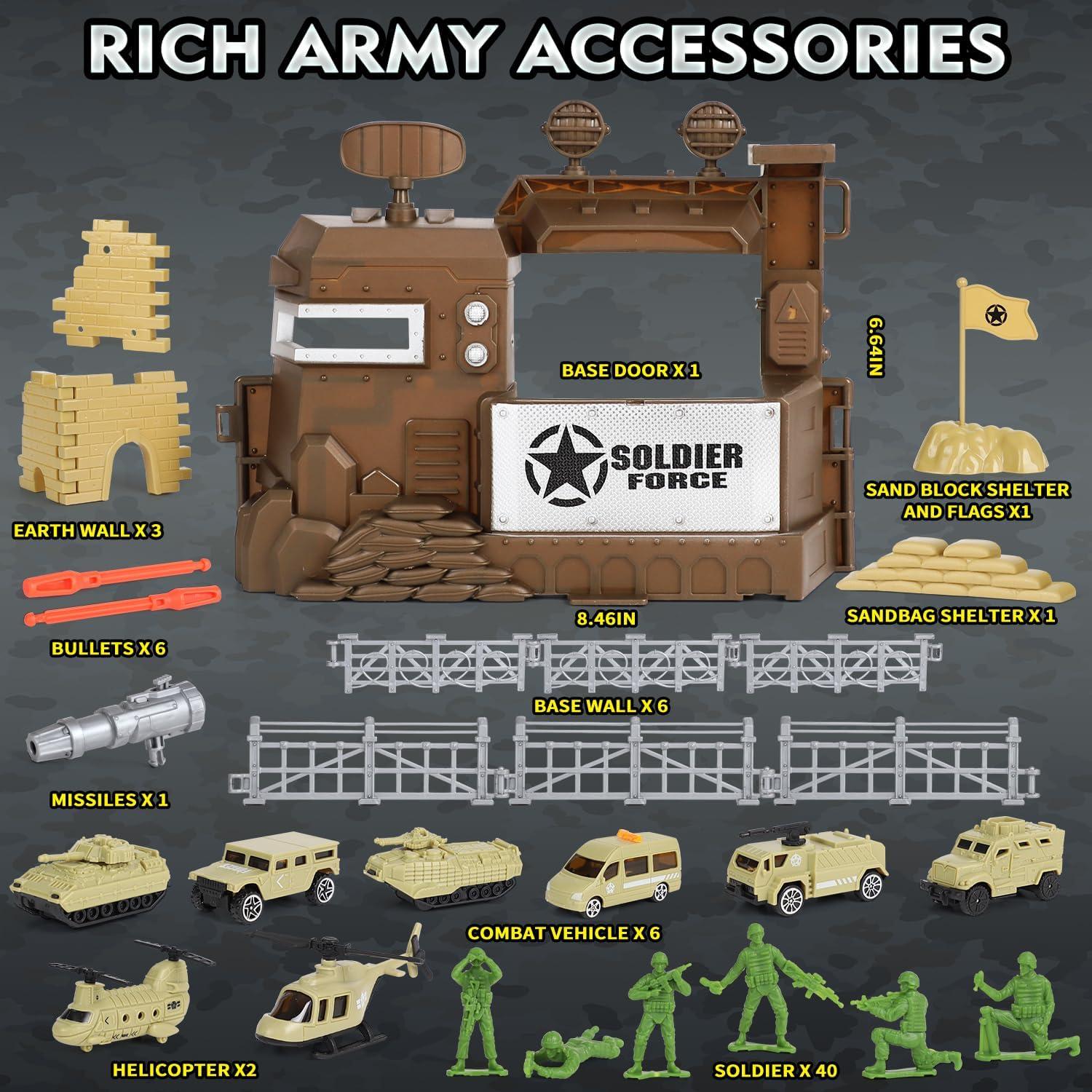 Juego de Soldados Lehoo con Submarino y Vehículos Militares