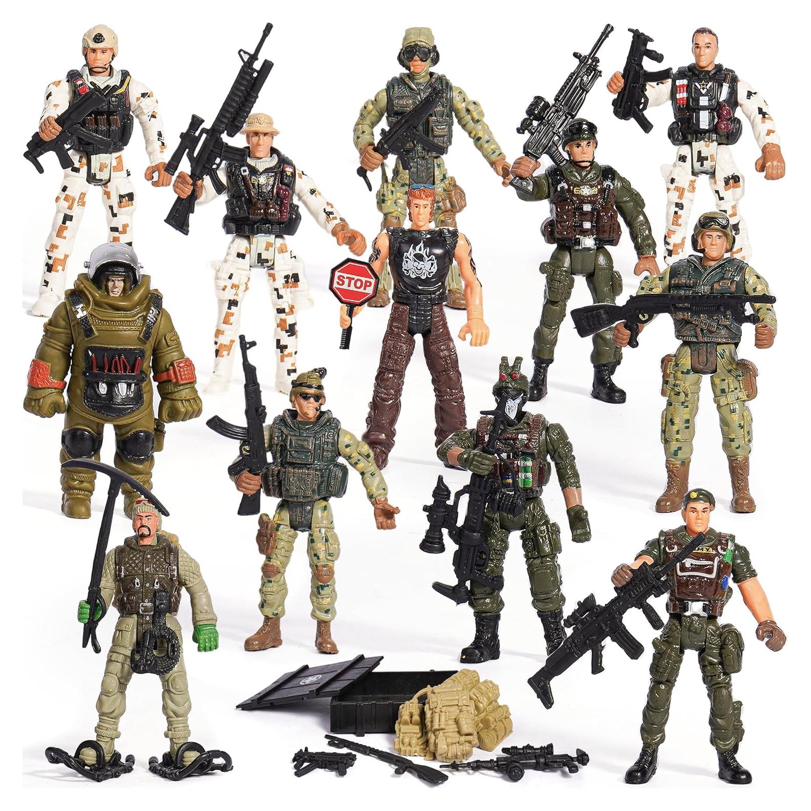 Juguetes Militares XDUOYJOY 12 Figuras Soldados 10 cm