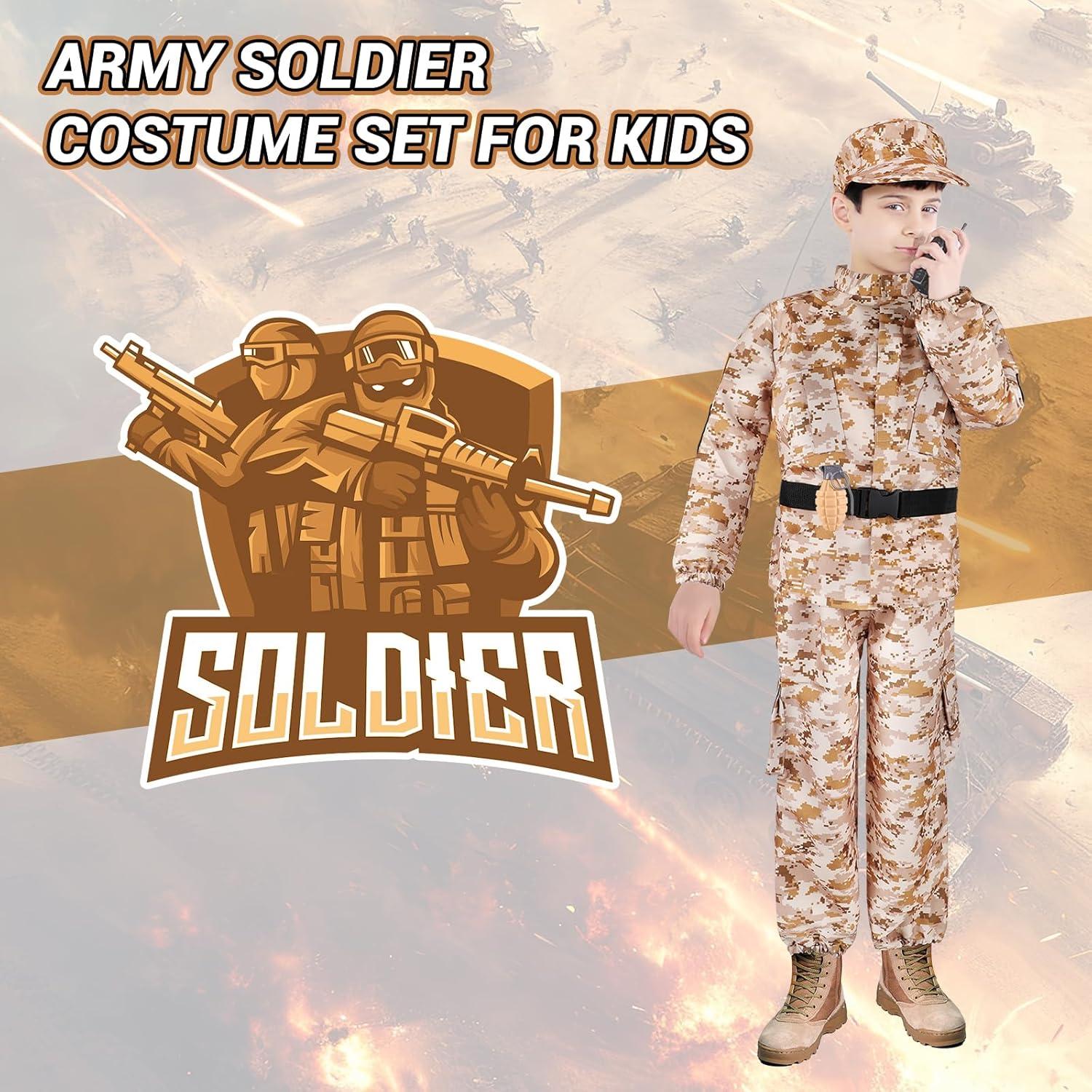 Disfraz de Ejército para Niños Grande con Accesorios